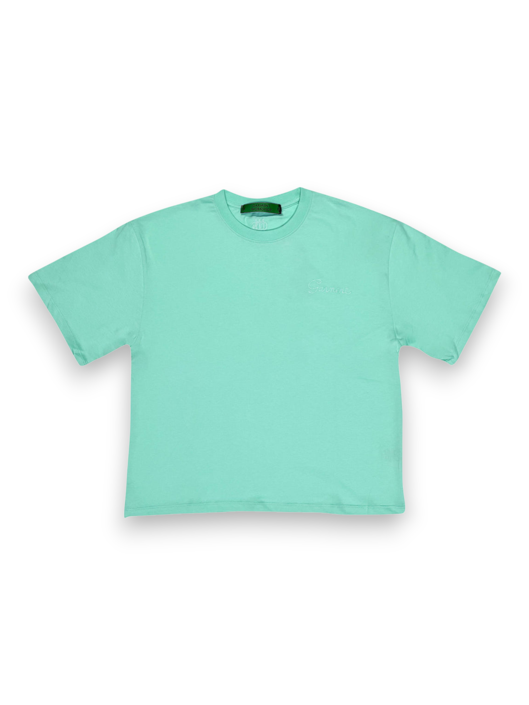 Garment Workshop Double Embroidery T-Shirt Viridian Green