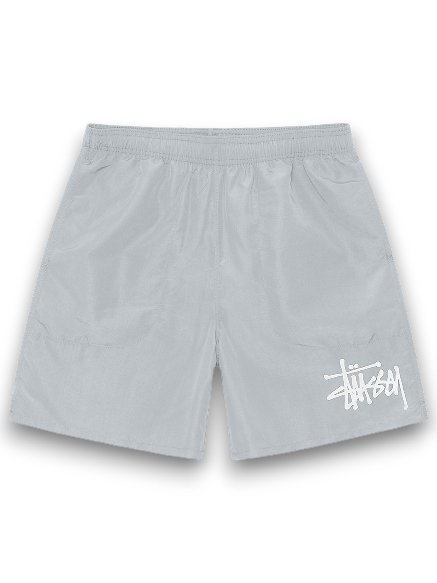 stussy water shorts big basic concrete