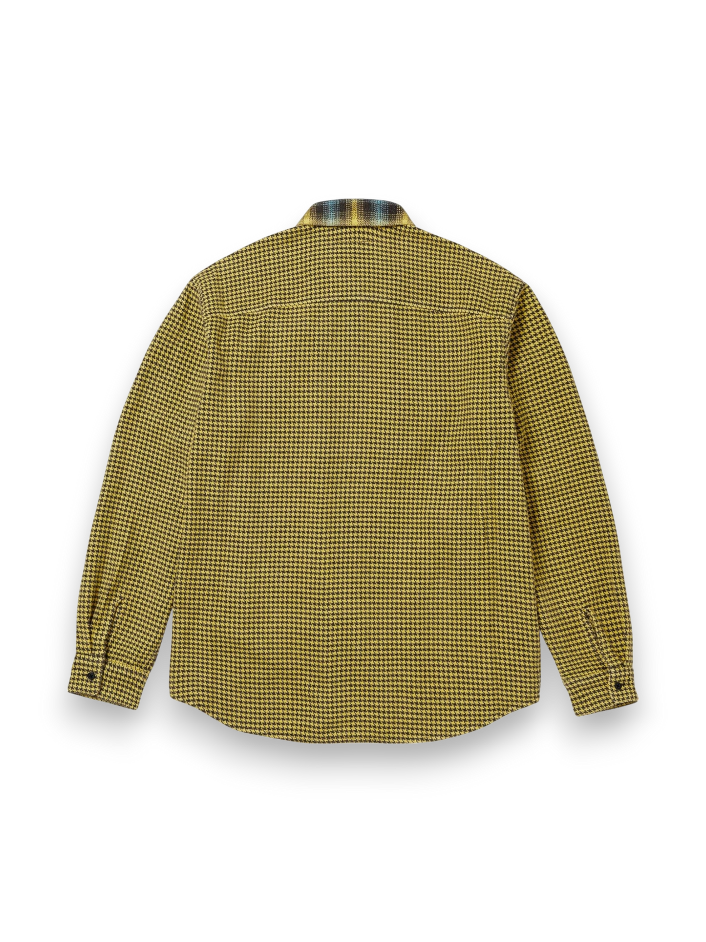 Supreme Houndstooth Plaid Flannel Shirt 'Yellow'