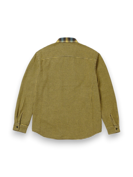 Supreme Houndstooth Plaid Flannel Shirt 'Yellow'