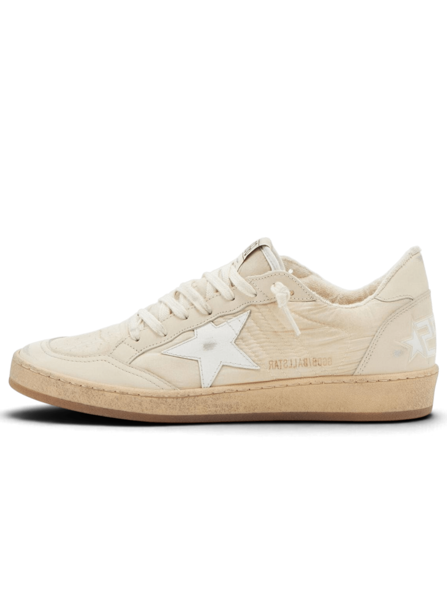 Golden Goose Ball Star Leather-trimmed Nylon Sneakers White