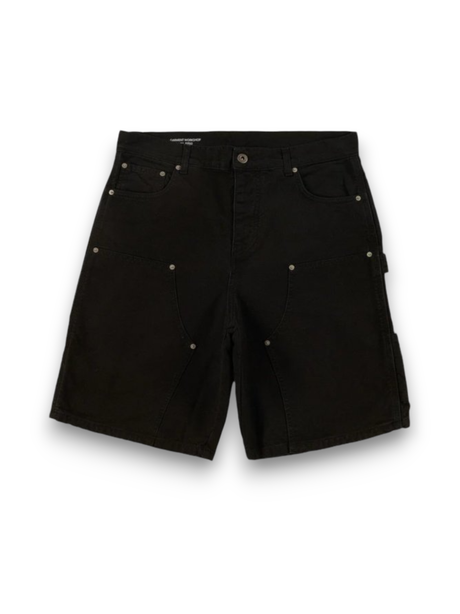 GARMENT WORKSHOP DOUBLE KNEE CANVAS SHORTS Black