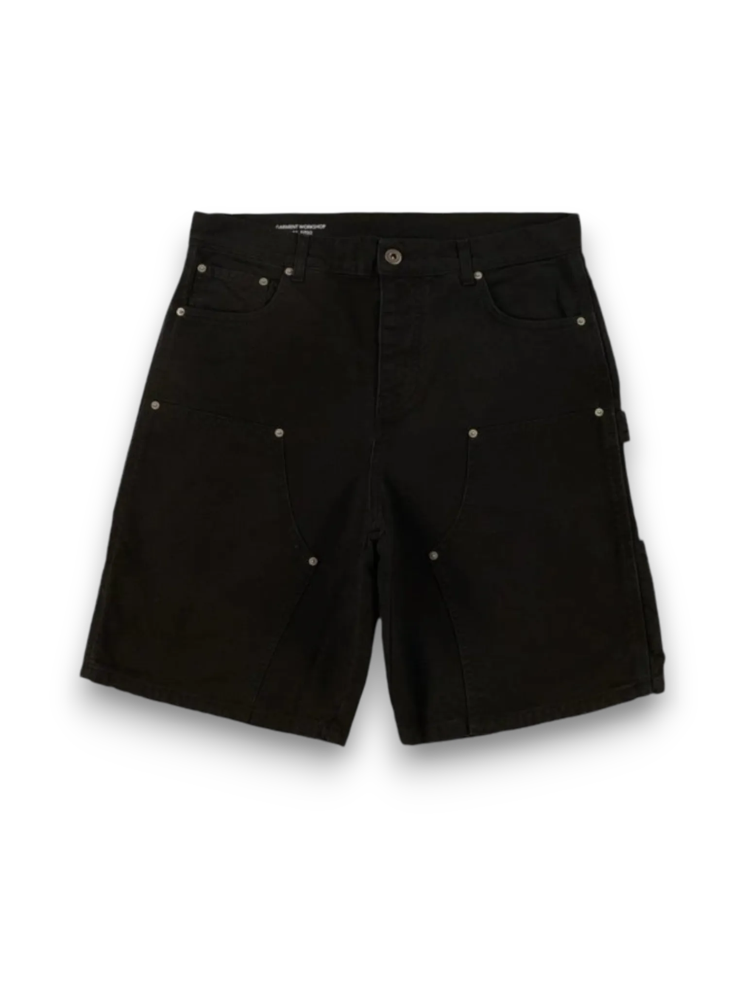 GARMENT WORKSHOP DOUBLE KNEE CANVAS SHORTS Black