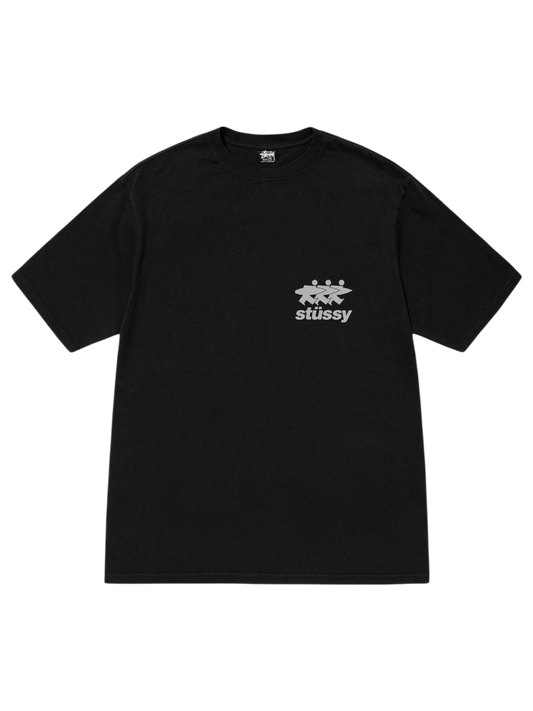 Stussy Surfwalk Pigment Dyed Tee Black