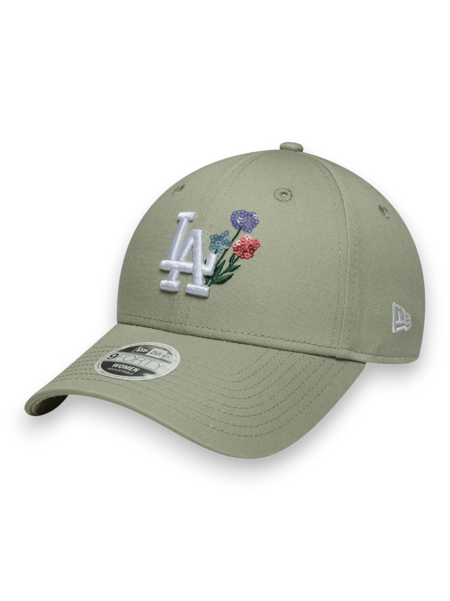 New Era 9FORTY LA Dodgers Womens MLB Floral Pastel Green Cap