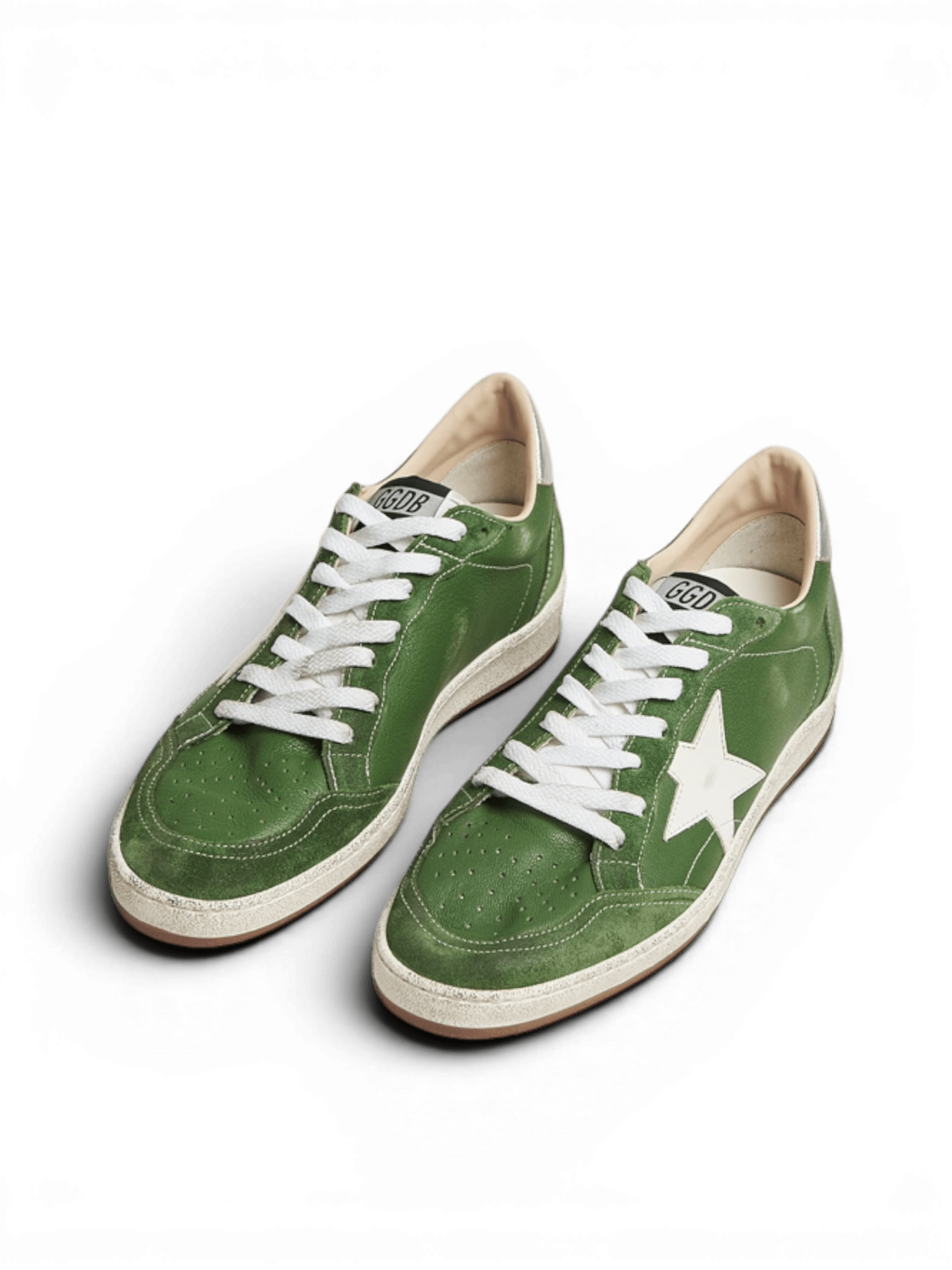 Golden Goose Ball Star Sneakers Green/White