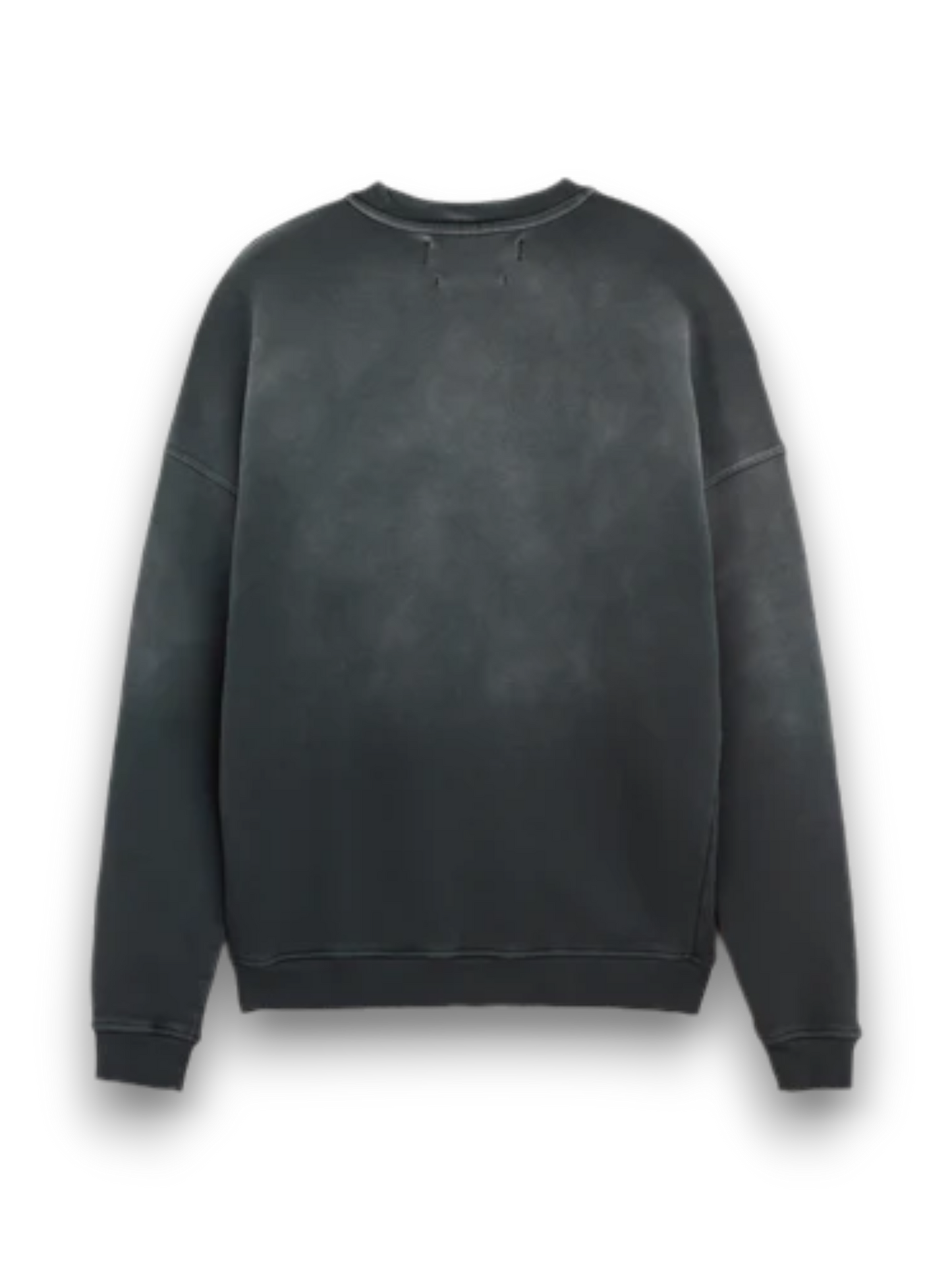 RIPPED RELAXED CREWNECK SWEATER BLACK SUN BLEACHED