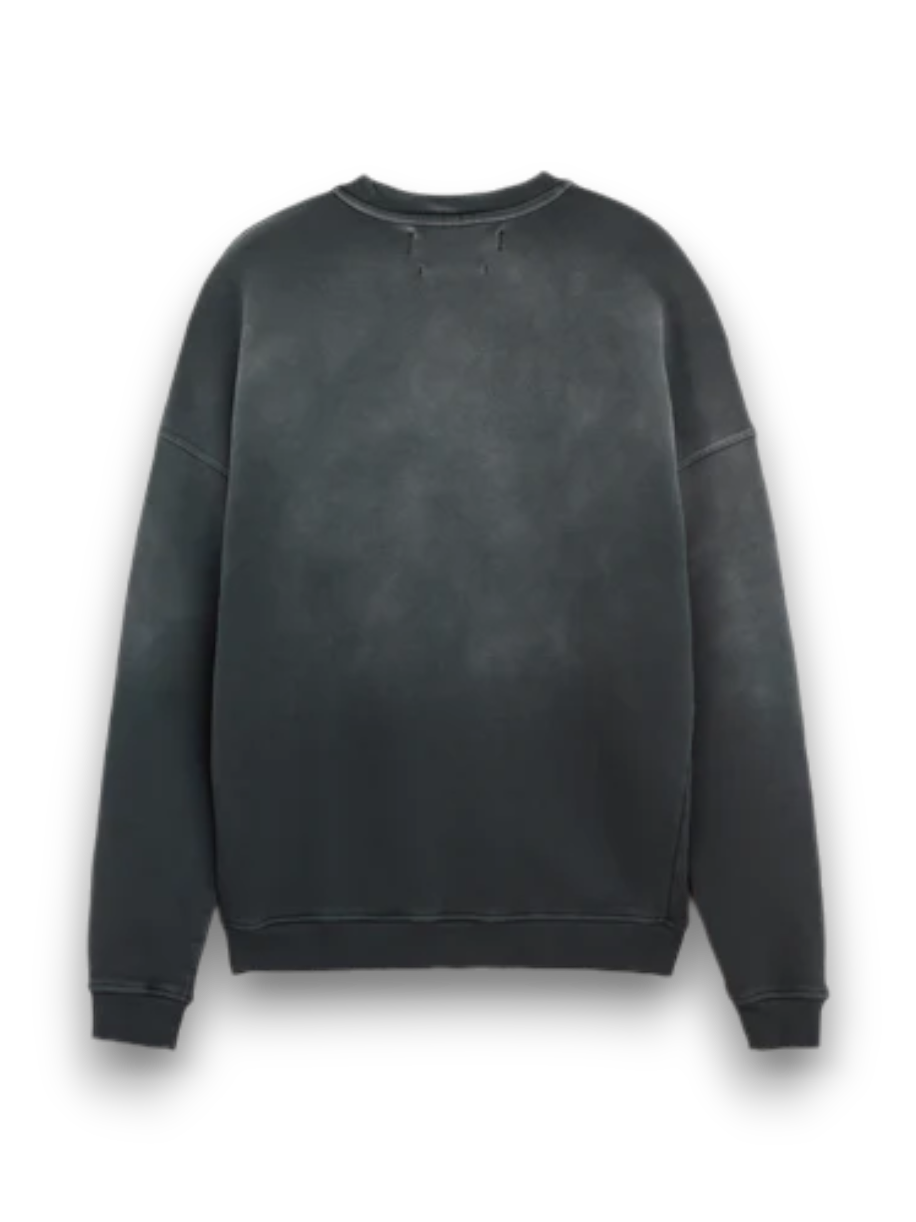 RIPPED RELAXED CREWNECK SWEATER BLACK SUN BLEACHED