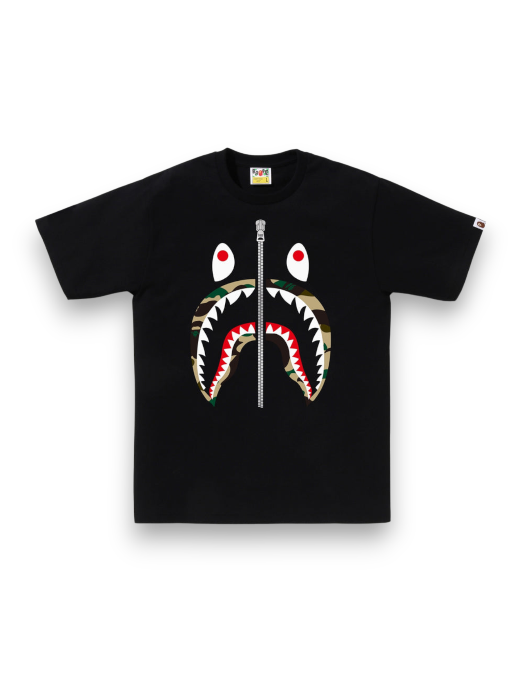 BAPE ABC Camo Rebuild Shark Tee 'Black/Green'