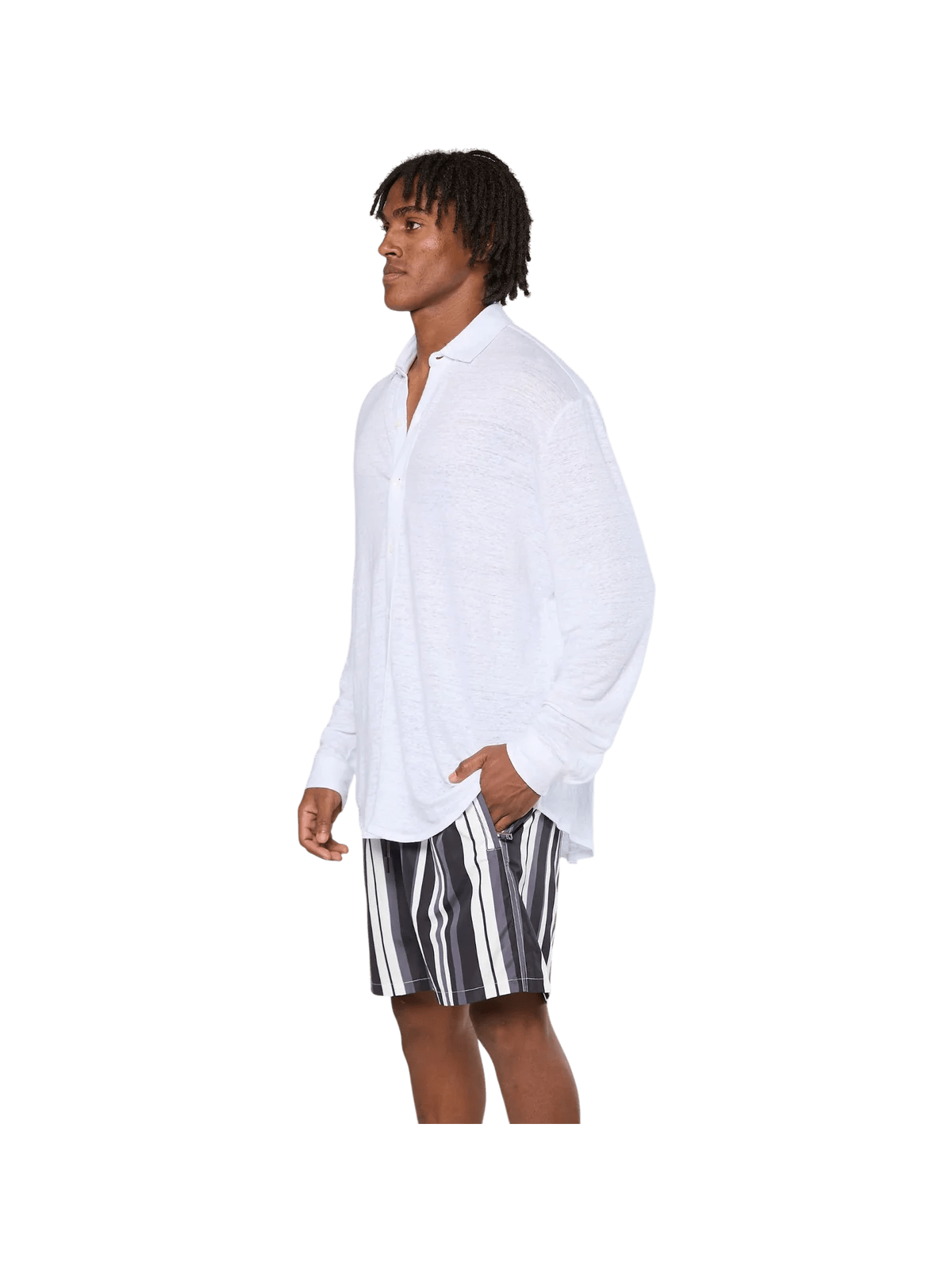 AINKER – Stripe 829 Black Swimwear
