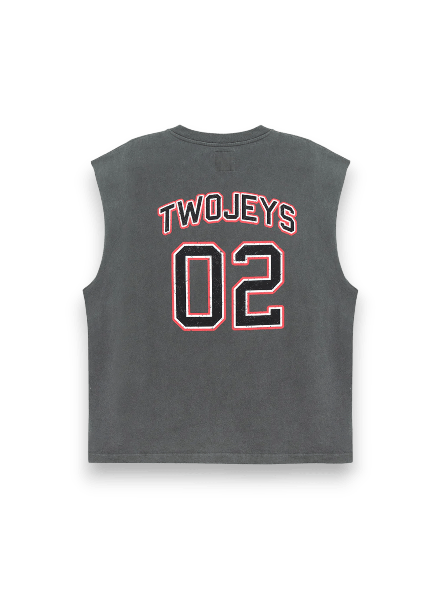 Twojeys Sleeveless Varsity Tee Ash