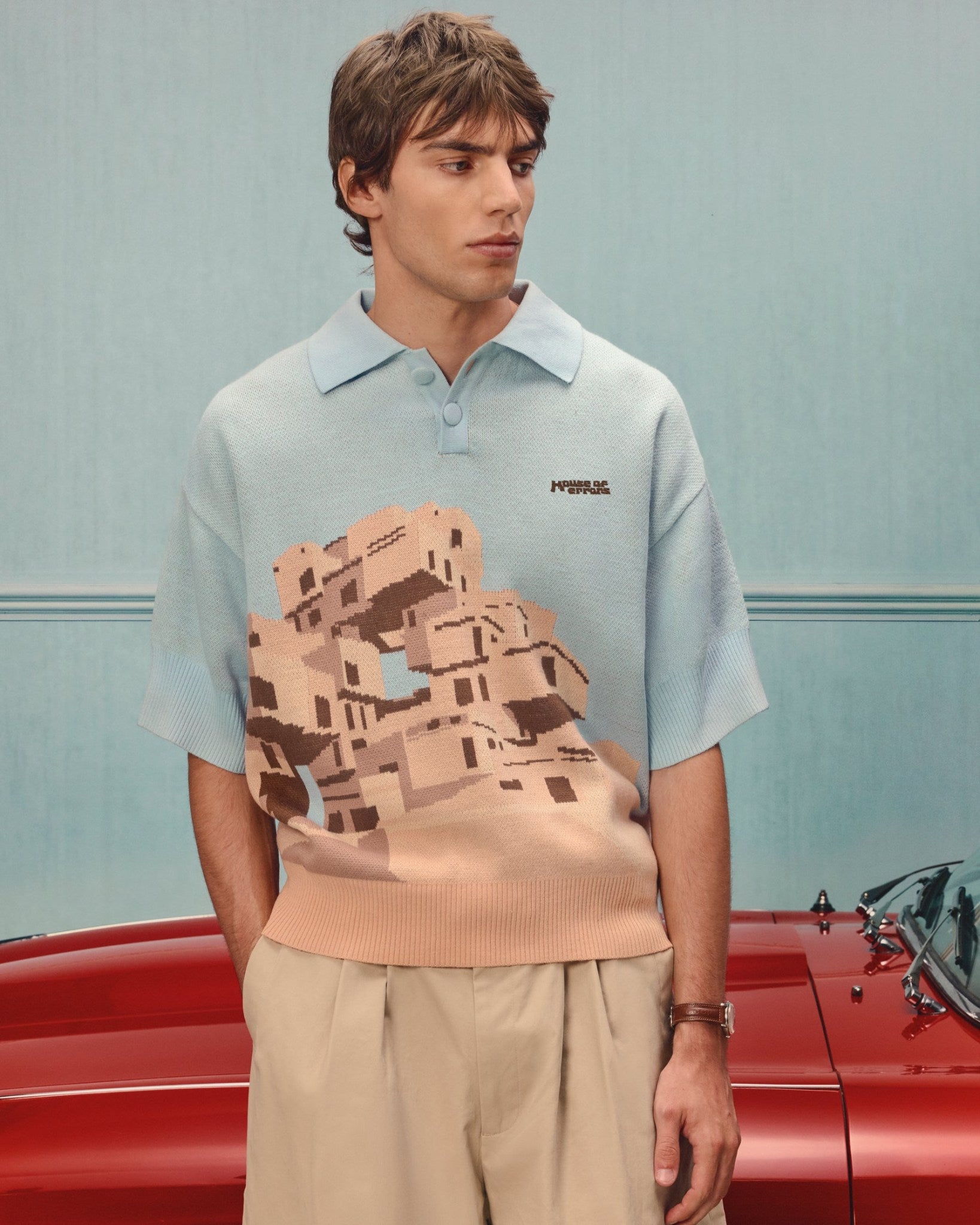 House Of Errors The Apartments Knitted Polo