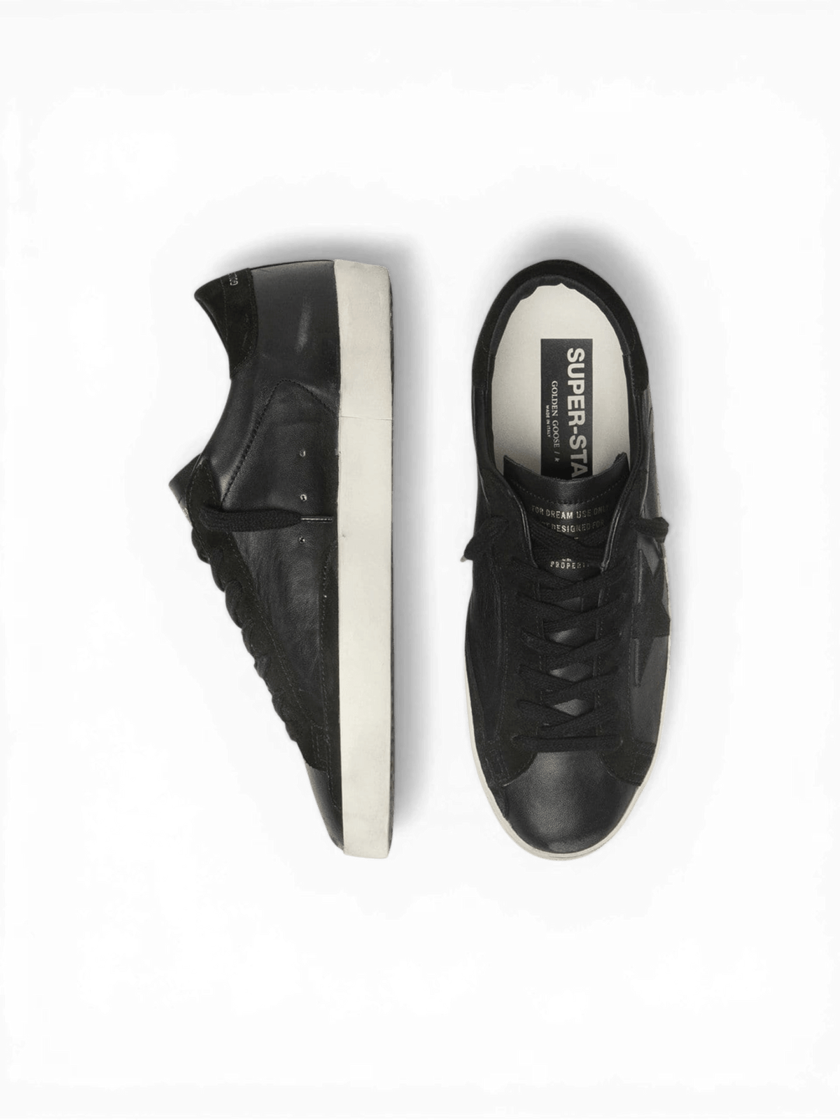 Golden Goose Super-Star Leather Black And Suede Star