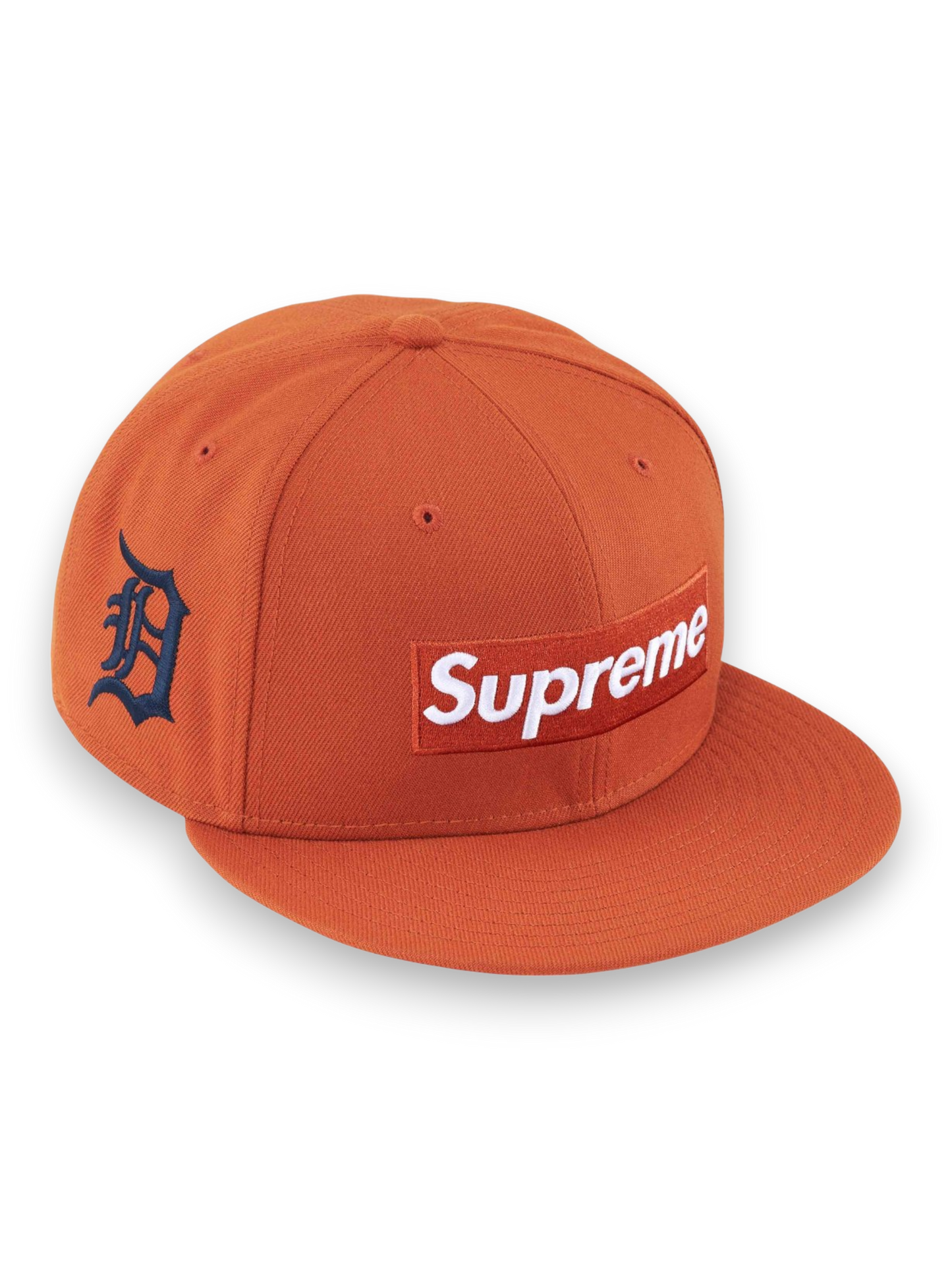 Supreme MLB Teams Detroit Box Logo New Era 59Fifty Fitted Cap Burnt Orange