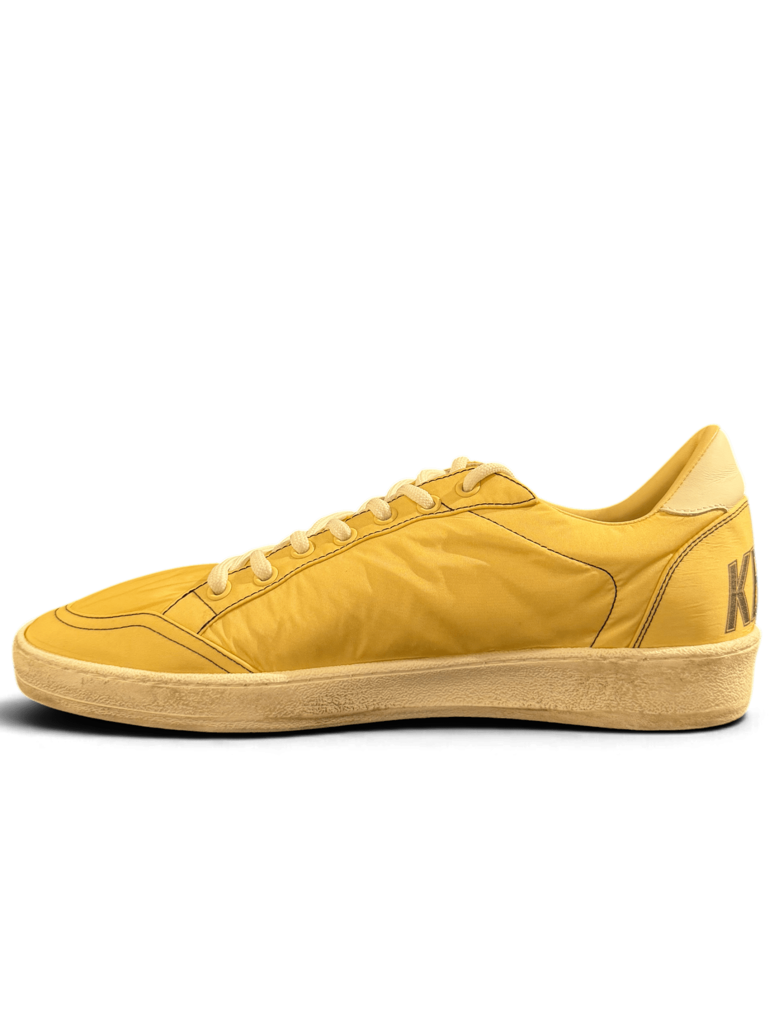 Golden Goose Ball Star Nylon Uppuer Leather Star Heel Beige White