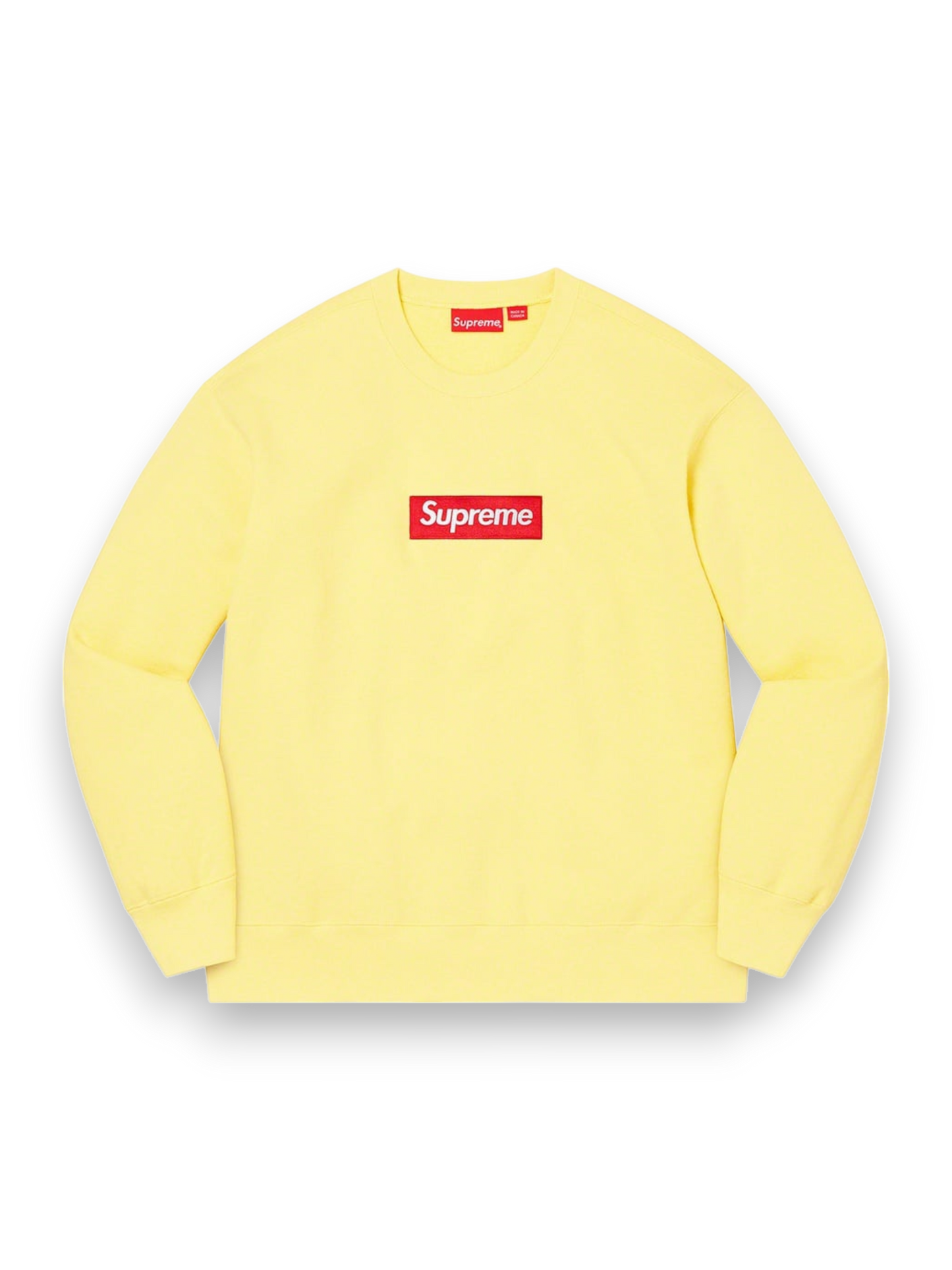 Supreme Box Logo Crewneck (FW22) Pale Yellow