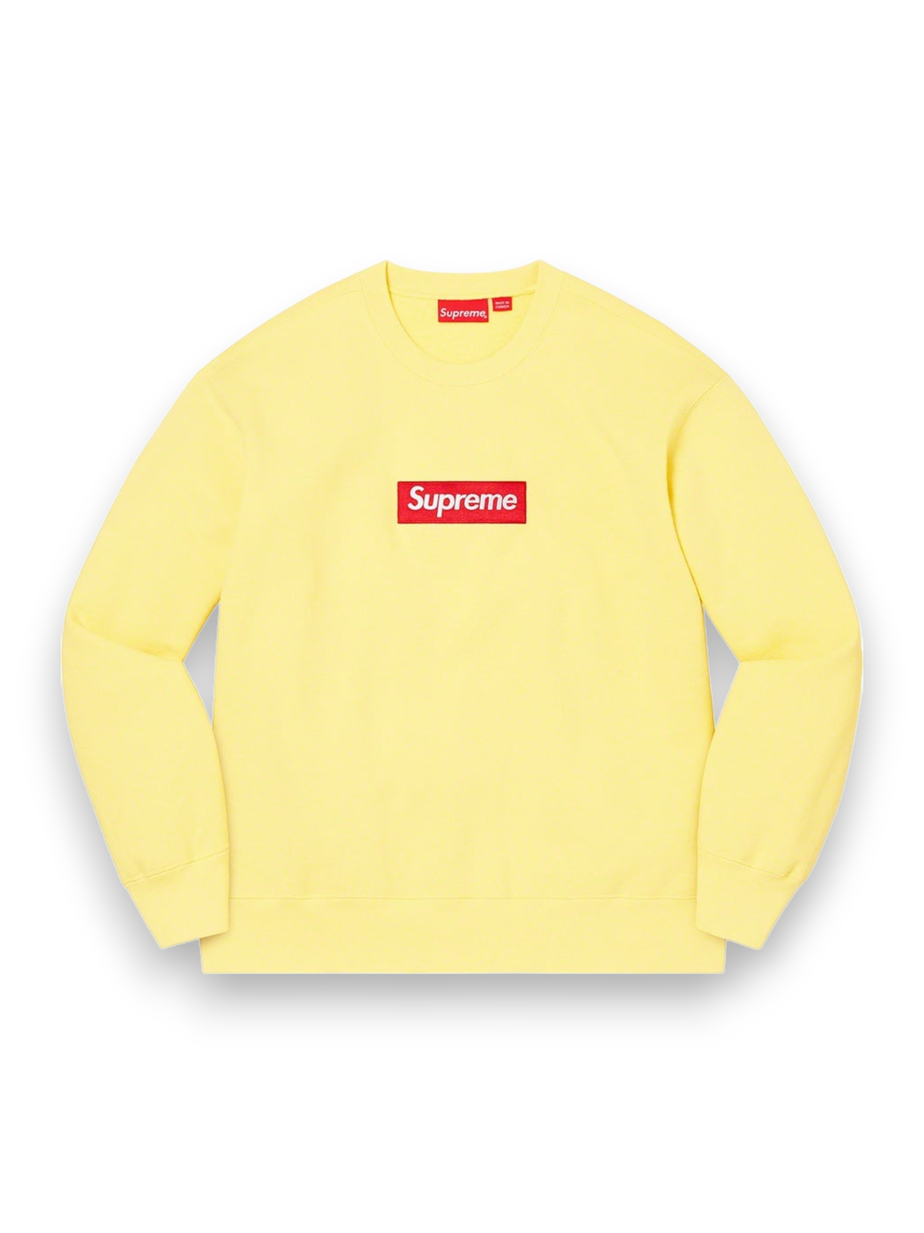 Supreme Box Logo Crewneck (FW22) Pale Yellow