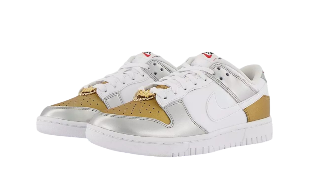 Dunk Low Gold White Silver