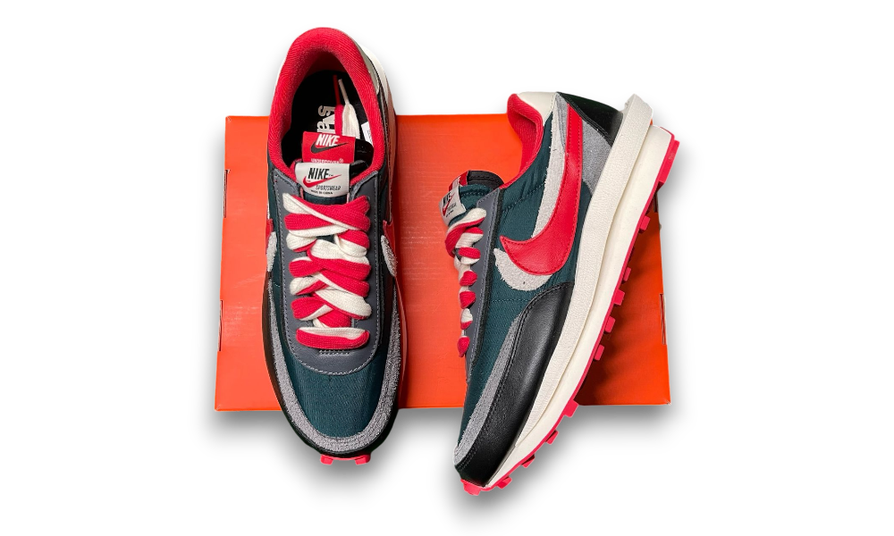 Nike LD Waffle sacai Undercover Midnight Spruce University Red