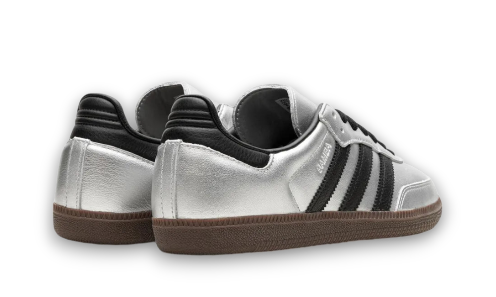 Adidas Samba OG Silver Metallic Black Gum