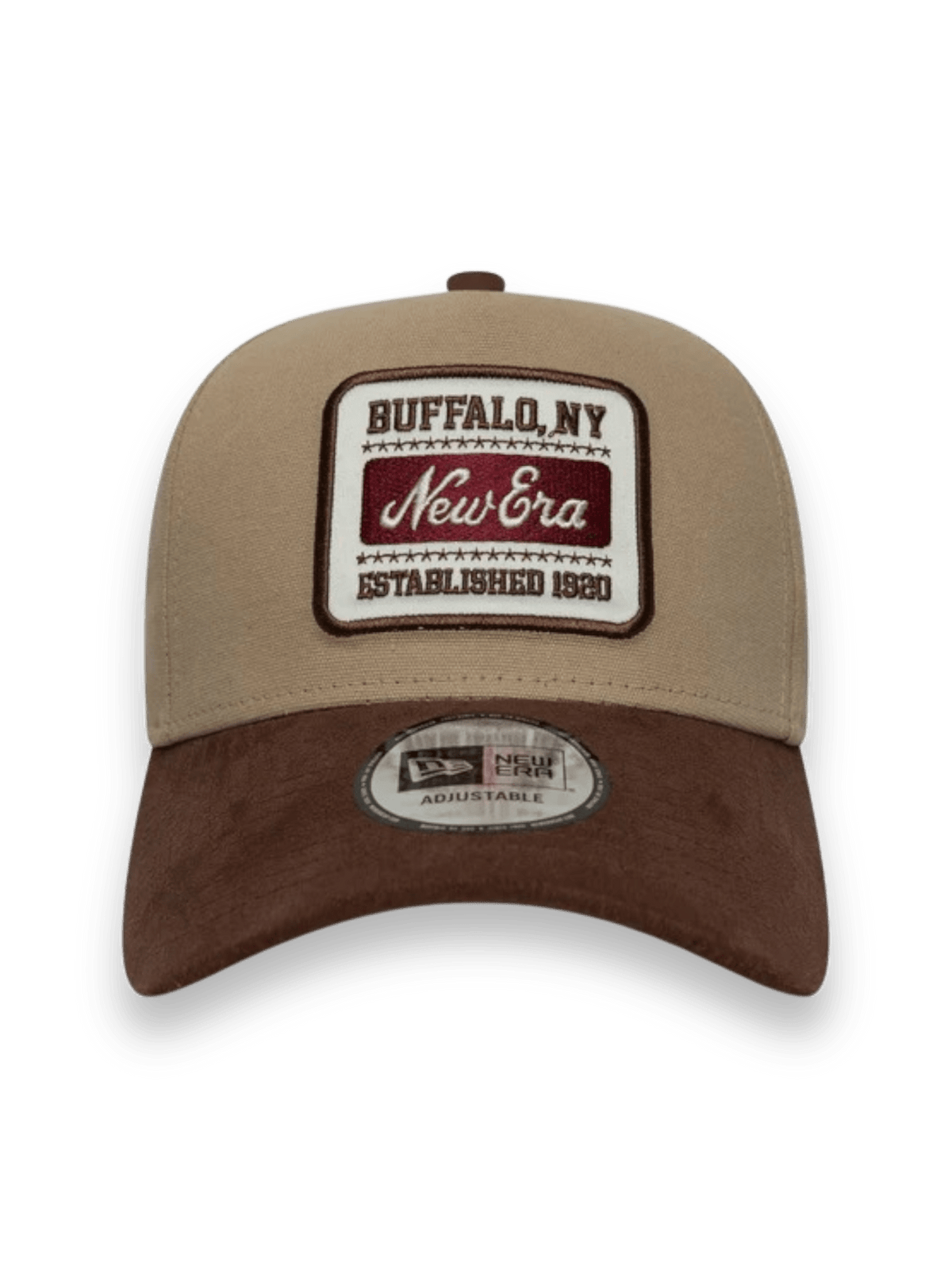 New Era Patch Suede Light Beige 9FORTY E-Frame Cap
