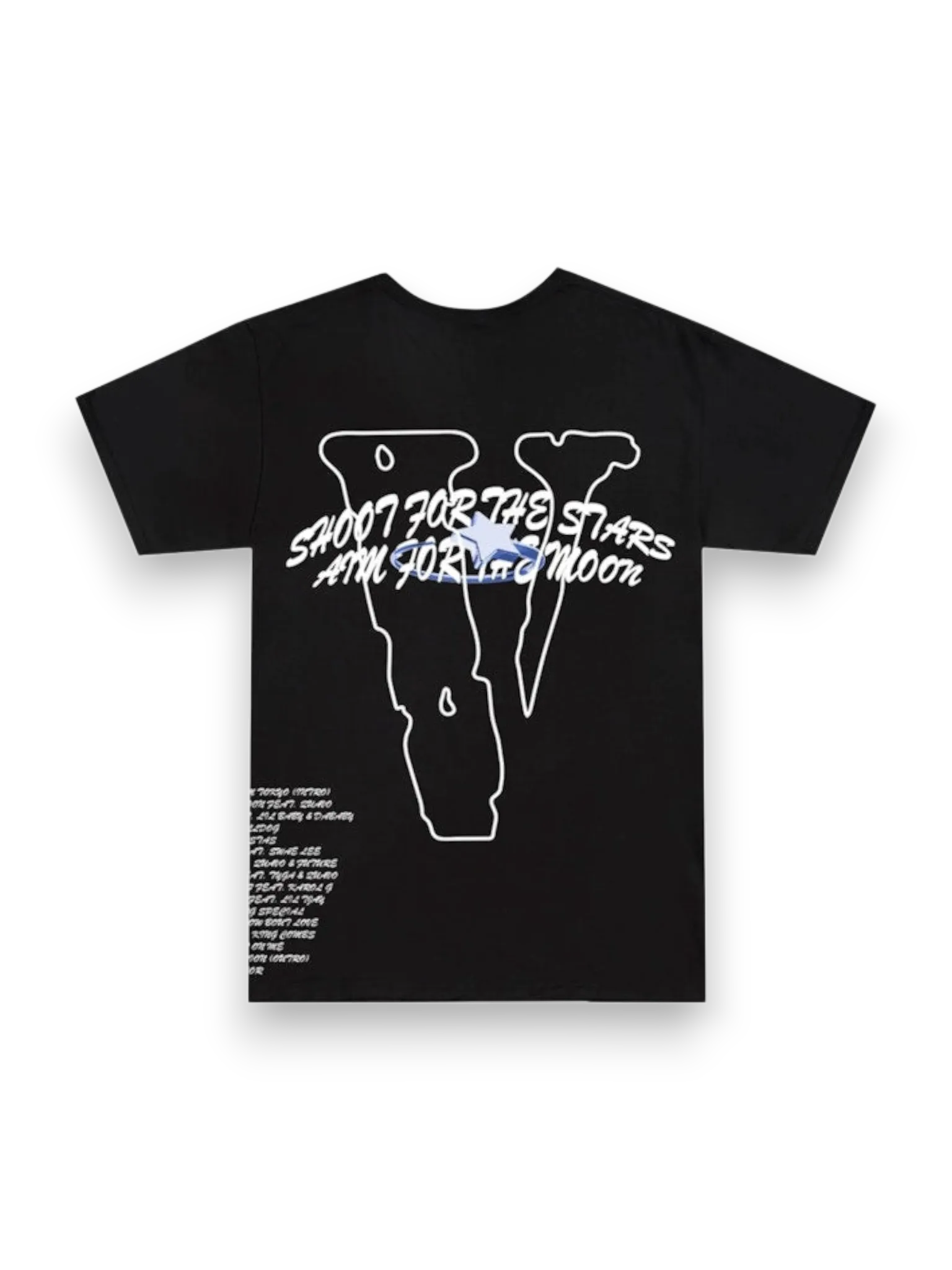 Pop Smoke x Vlone Tracklist Tee Black