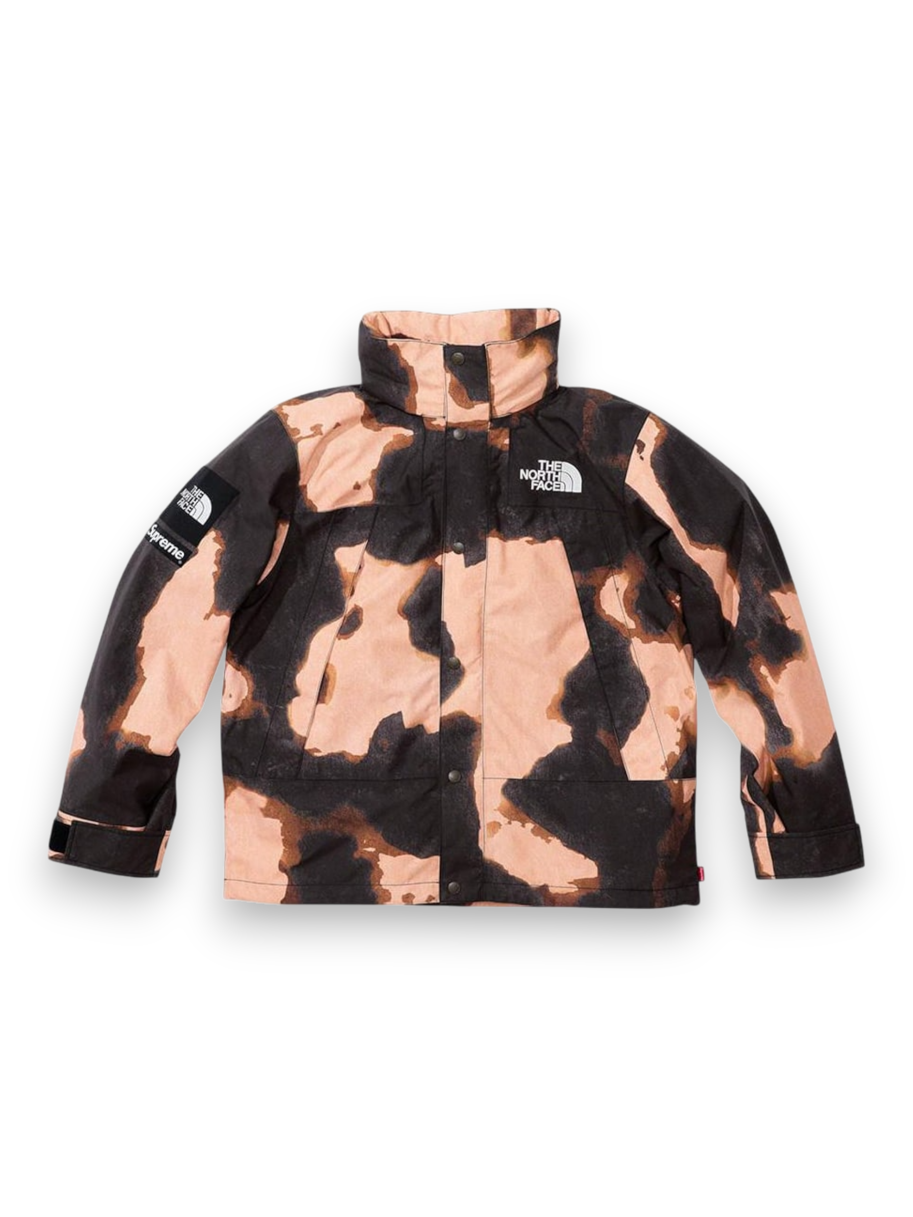 Supreme The North Face Bleached Denim Print Mountain Jacket Black