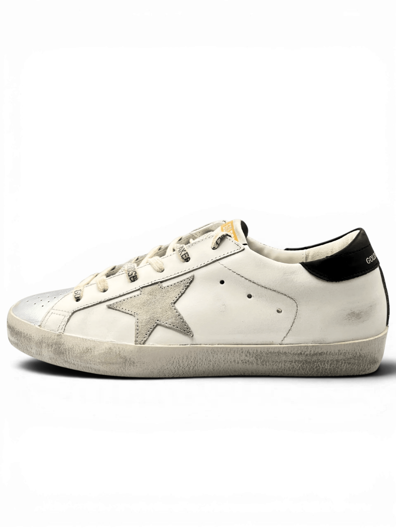 Golden Goose Super-Star Private Edition White Black Silver Toe