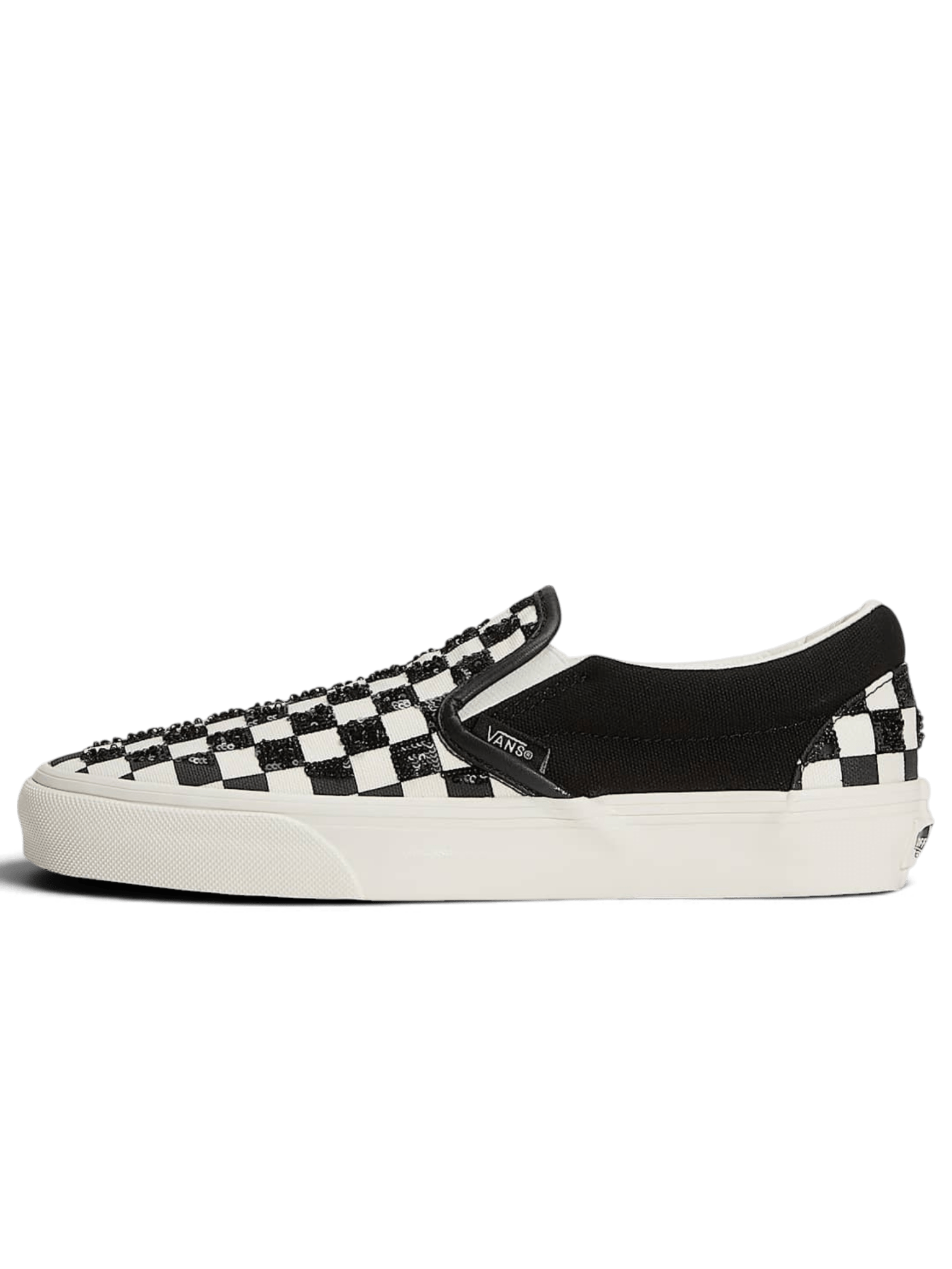 Vans Classic Slip-On  Black & White Checkerboard Paillettes