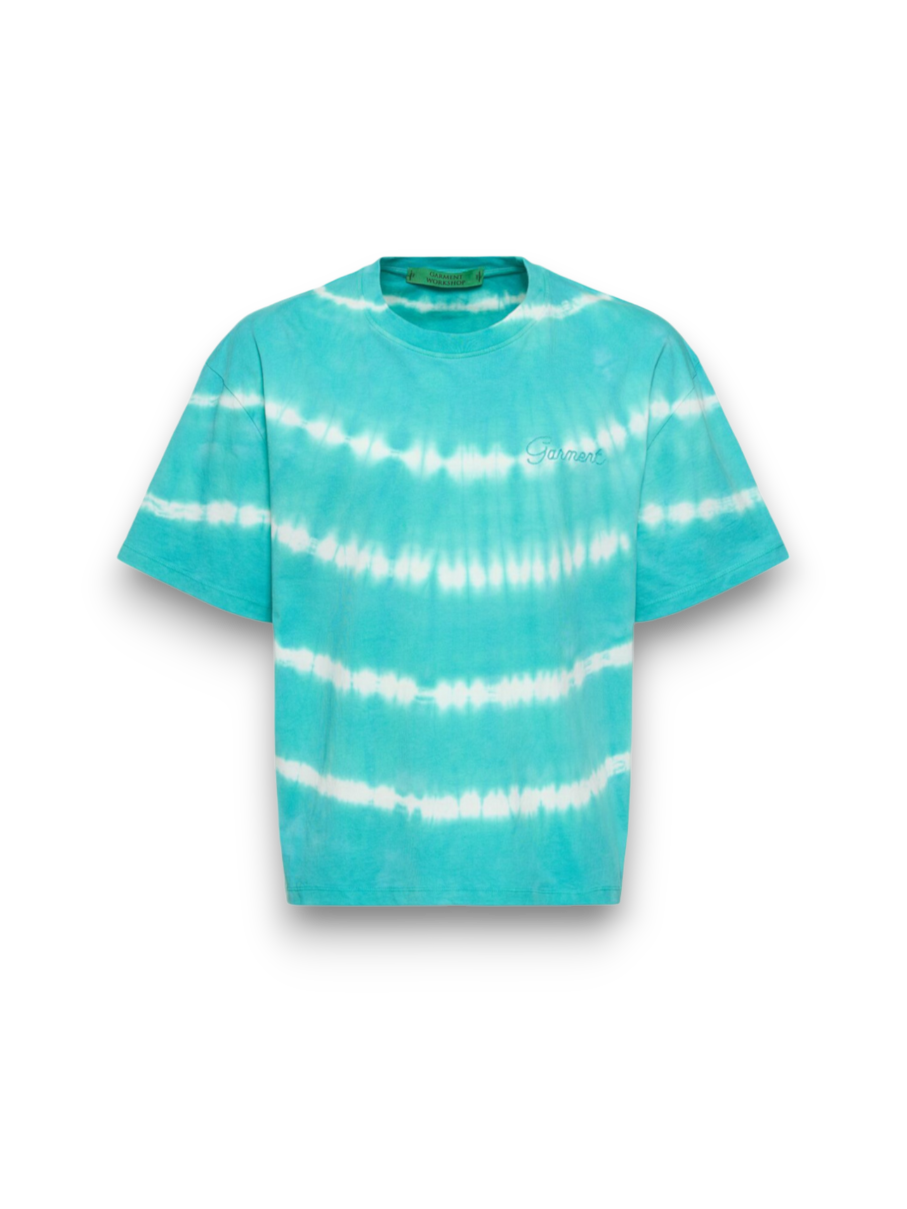 Garment Shibori Dyed Tee Viridian Green