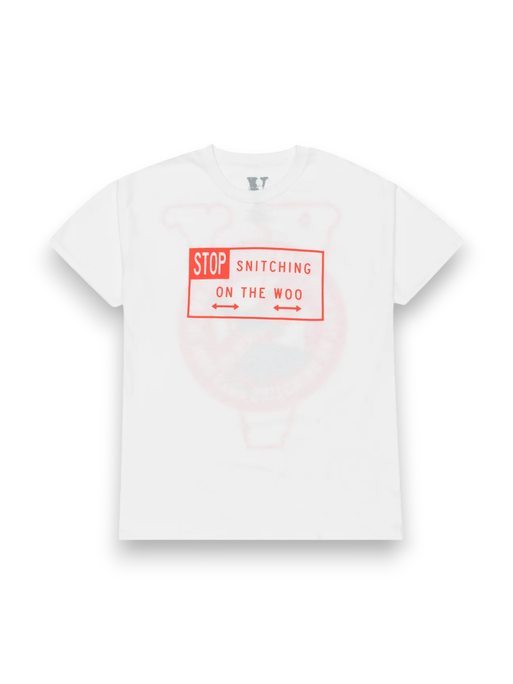 Pop Smoke x Vlone Stop Snitching T-Shirt White/Red