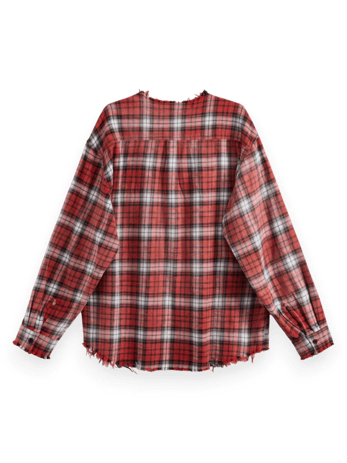Acupuncture Slit Throat Shirt Fire Red