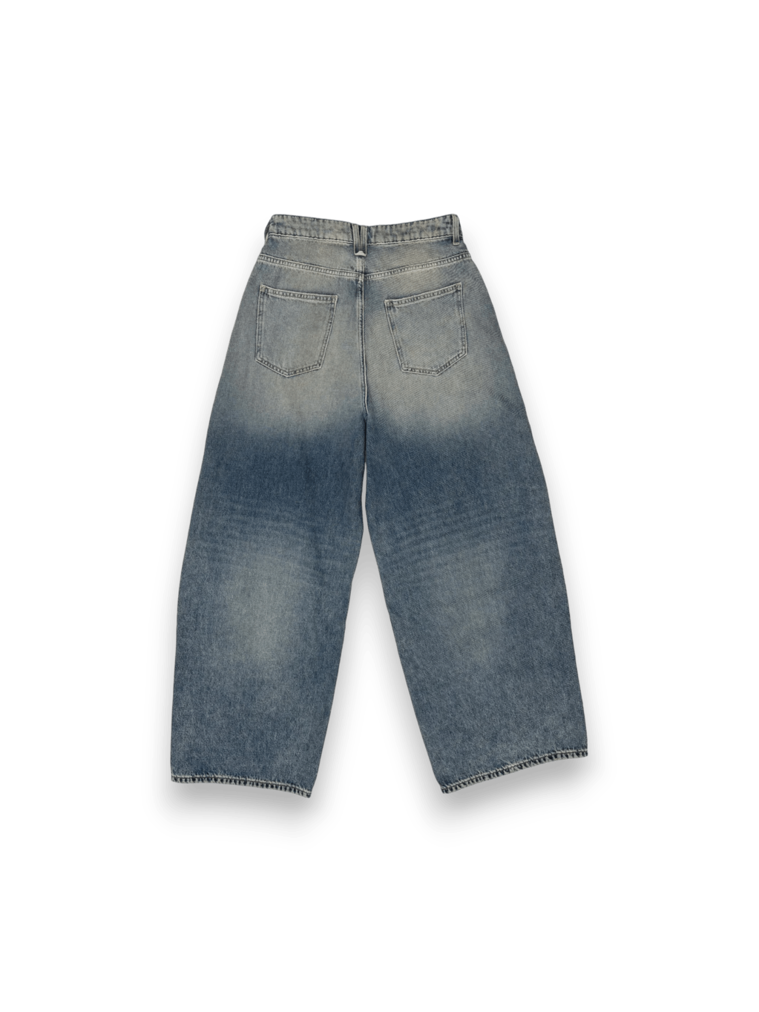 HTC FLOWER DENIM BAGGY MEDIUM BLU