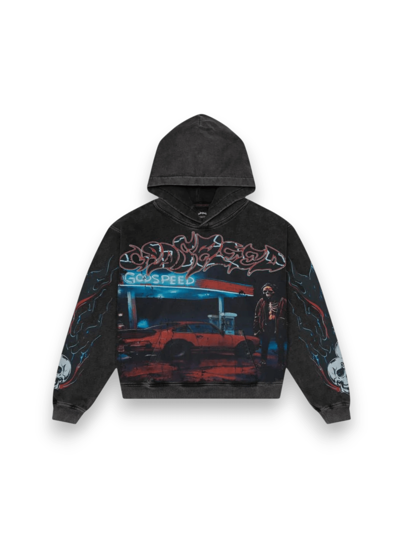 Godspeed Pitstop Hoodie Washed Black