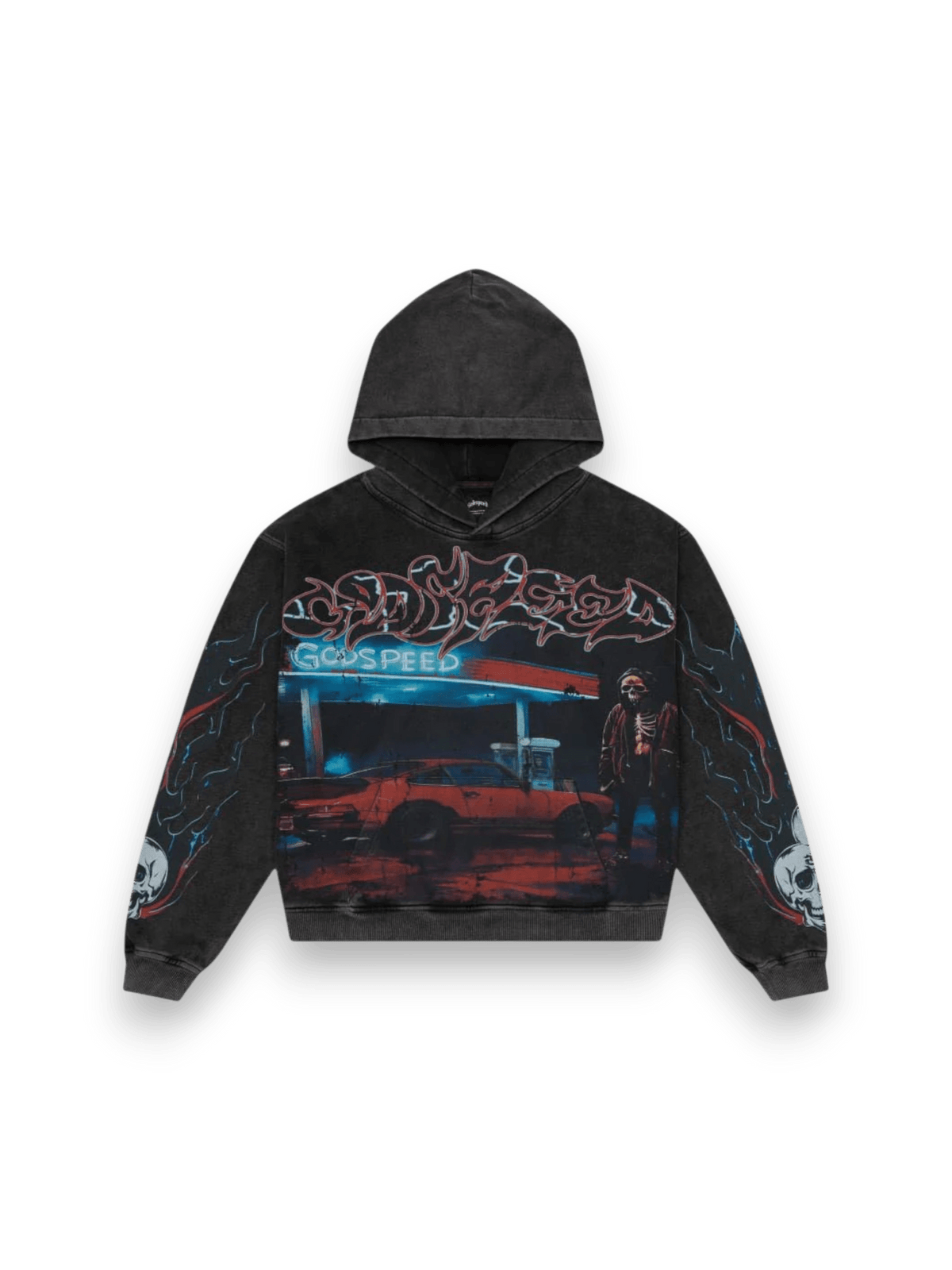 Godspeed Pitstop Hoodie Washed Black