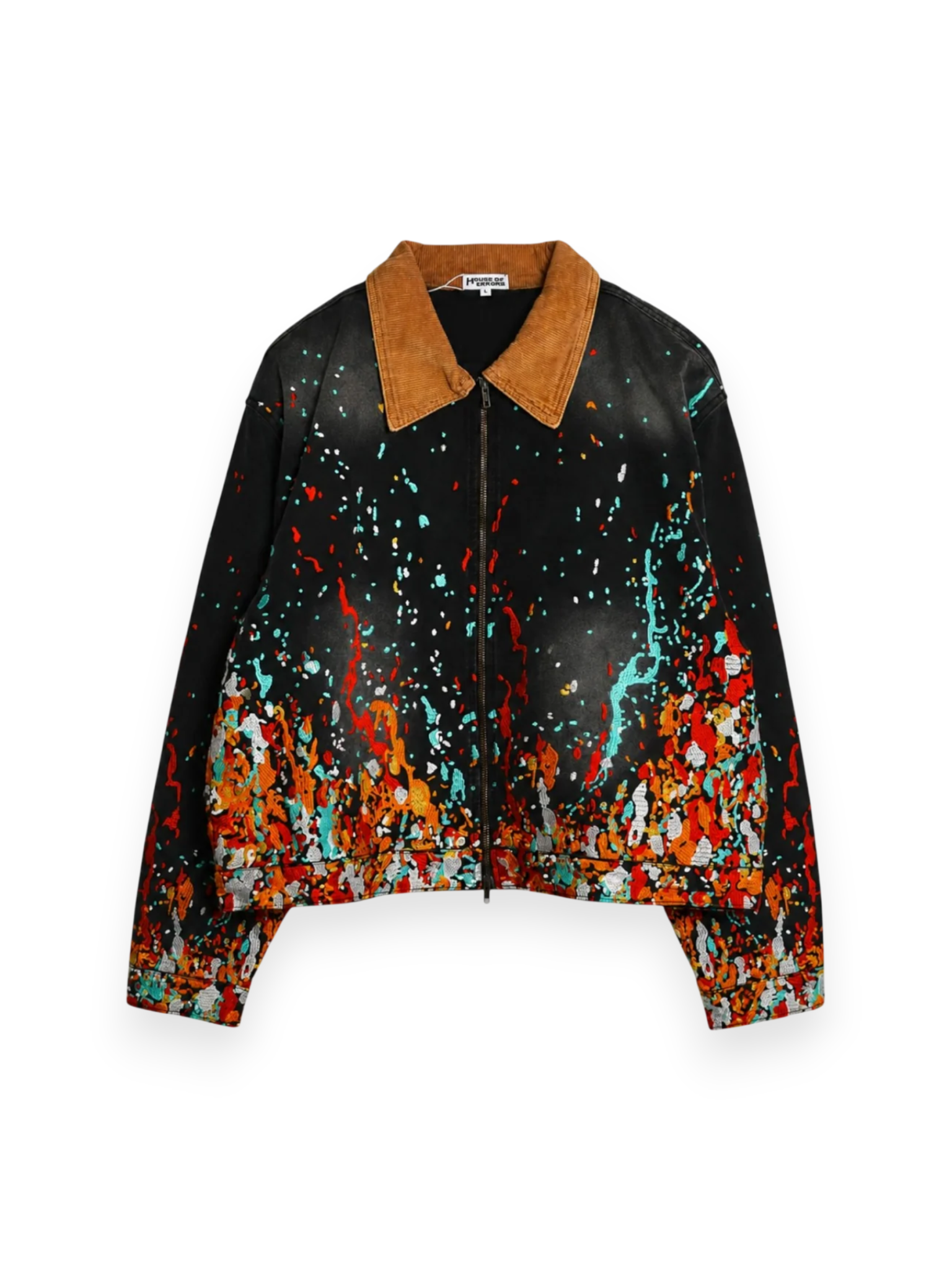 House Of Errors Embroidered Paint Workwear Jacket