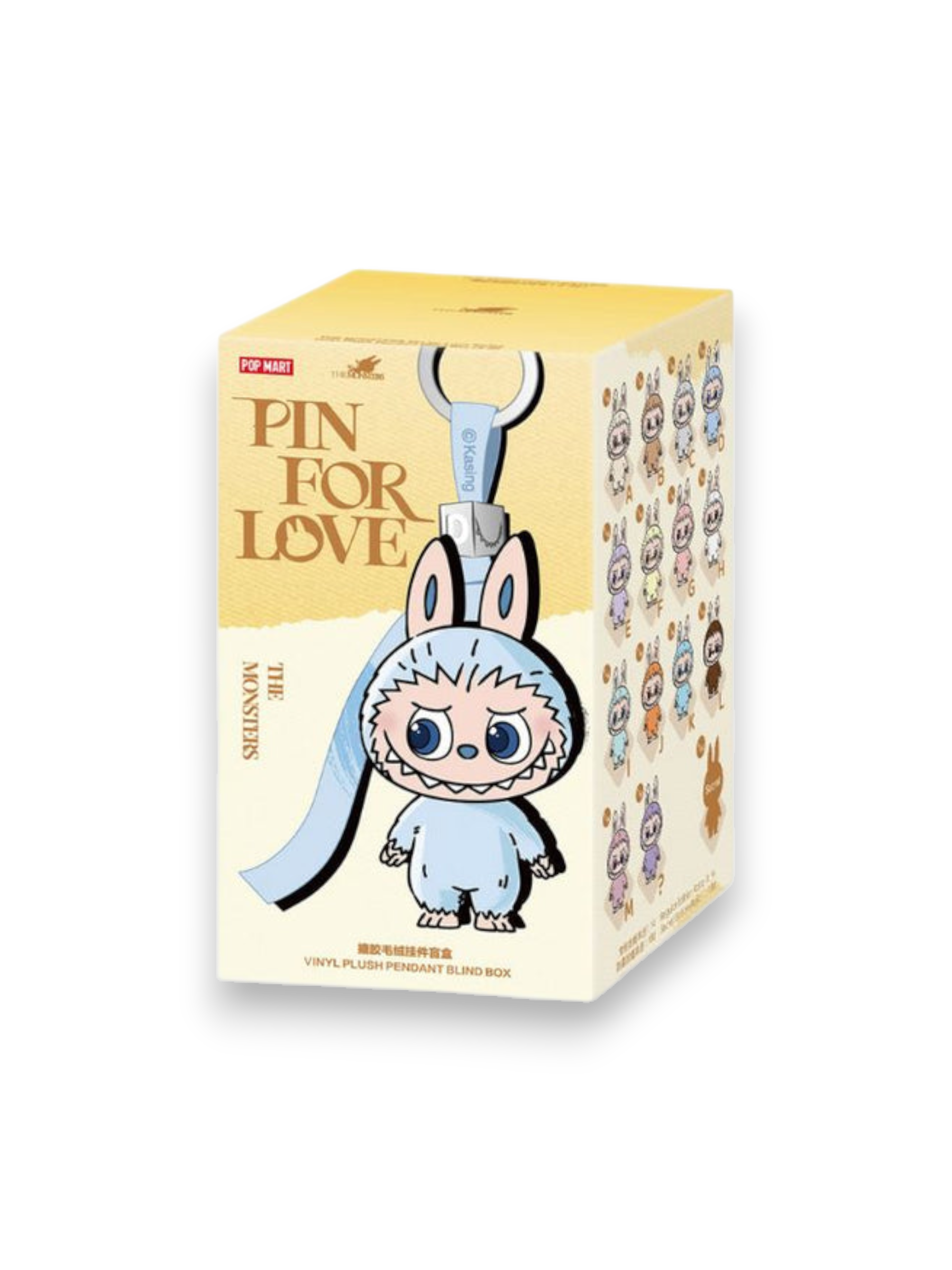 Pop Mart Labubu The Monsters Pin for Love Series Vinyl Plush Pendant (A-M) (1 Blind Box)