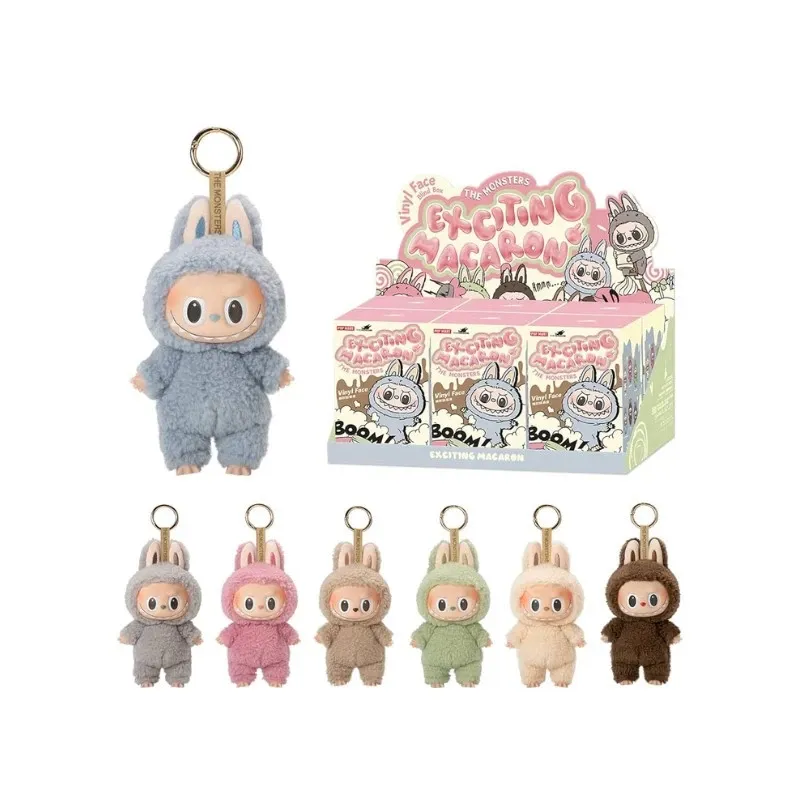 Pop Mart Labubu The Monsters Tasty Macarons Vinyl Plush Pendant Single Blind Box