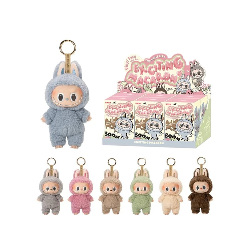 Pop Mart Labubu The Monsters Tasty Macarons Vinyl Plush Pendant Single Blind Box