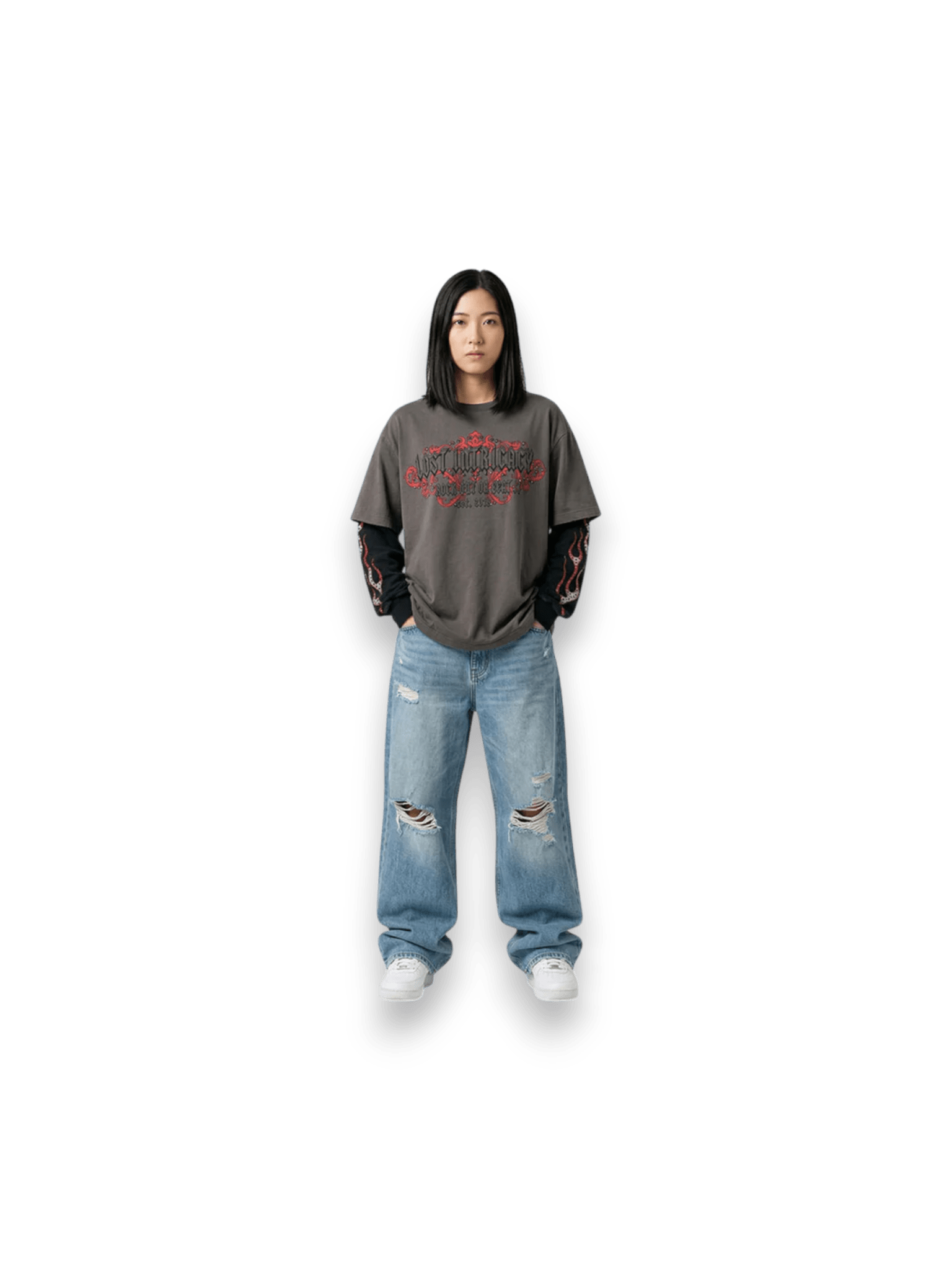 Lost Intricacy Lost Davidson Longsleeve Grey