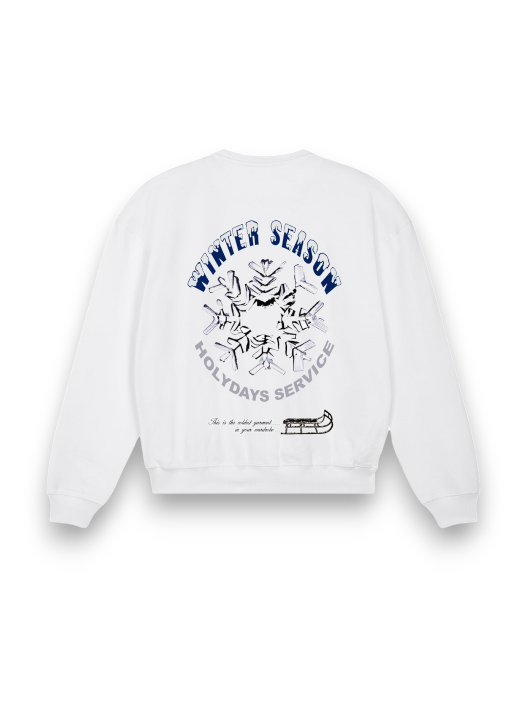 Alessio Giffi WINTER SEASON POPUP CREWNECK AG X OBLIO.SHOP® - WHITE