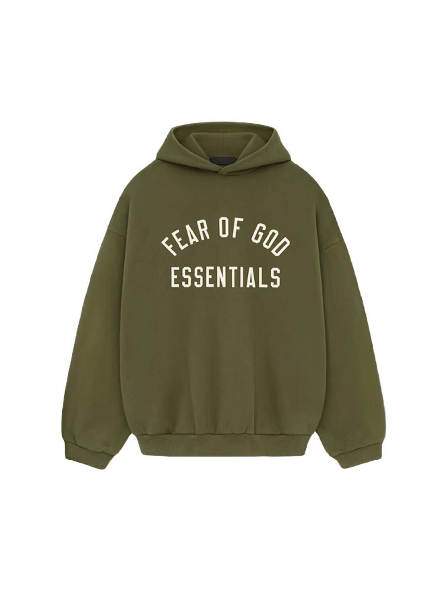 Fear of God Essentials Fleece Hoodie Military