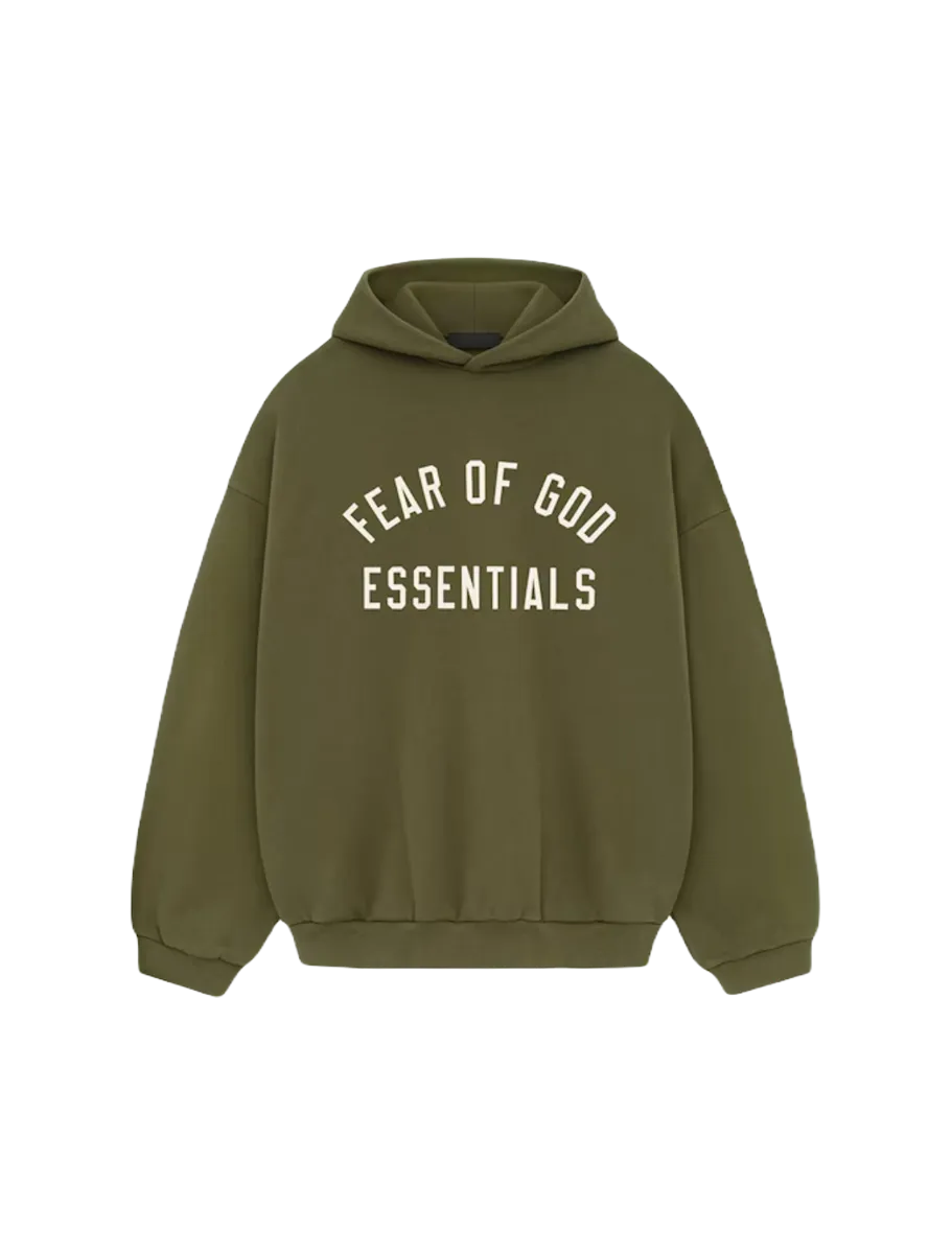 Fear of God Essentials Fleece Hoodie Military