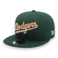 New Era LA Dodgers Wordmark Patch Dark Green 9FIFTY Snapback Cap