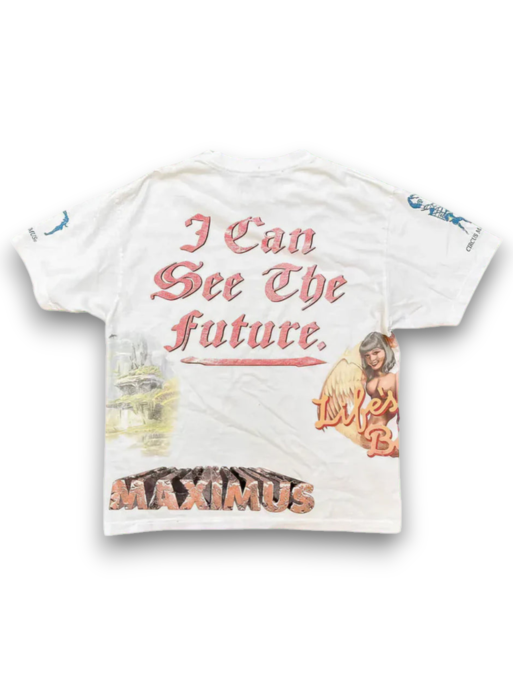 Travis Scott Utopia Circus Maximus See The Future Tee White