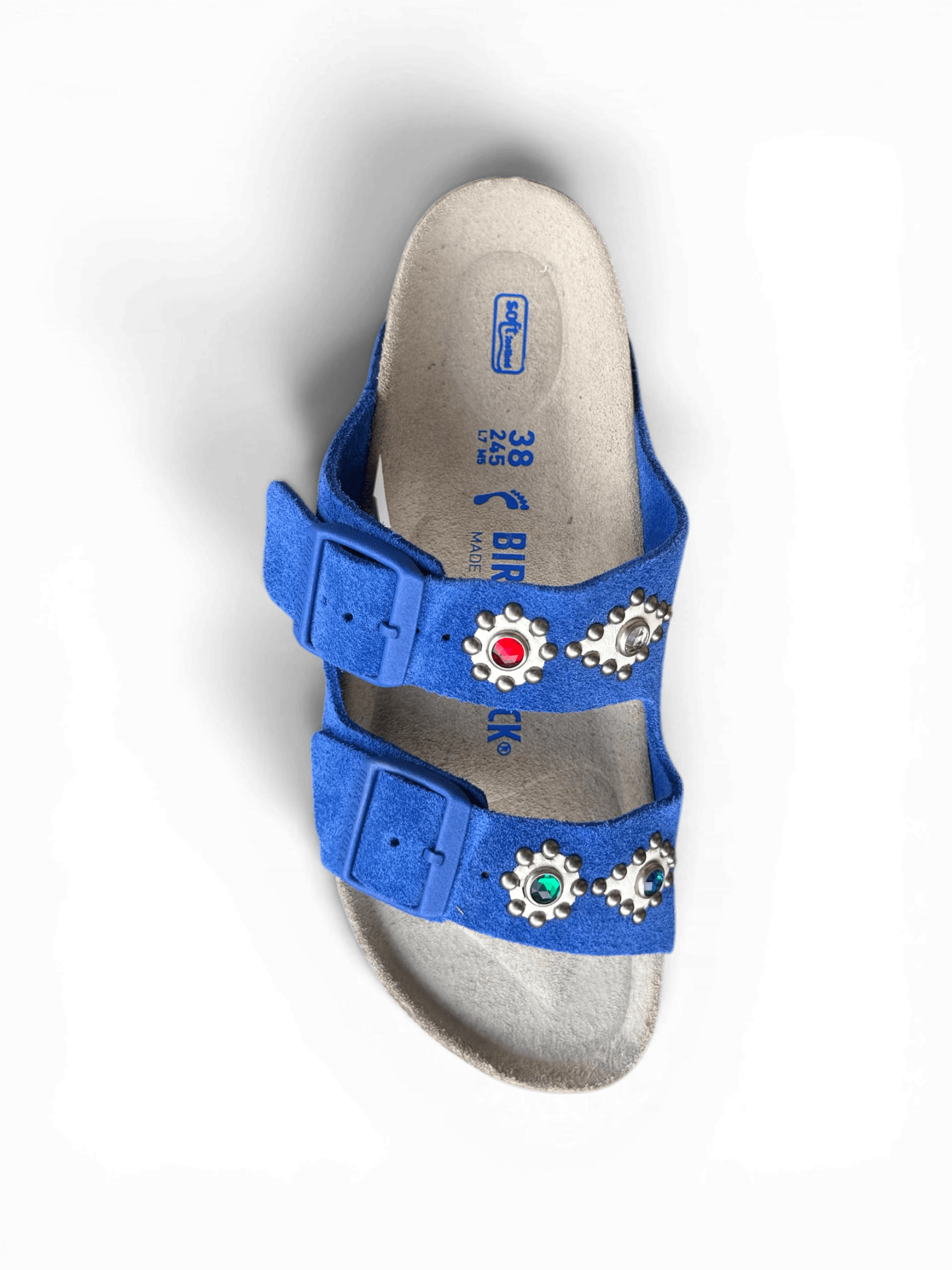 HTC x BIRKENSTOCK Arizona Los Angeles Suede Rhombus Blue