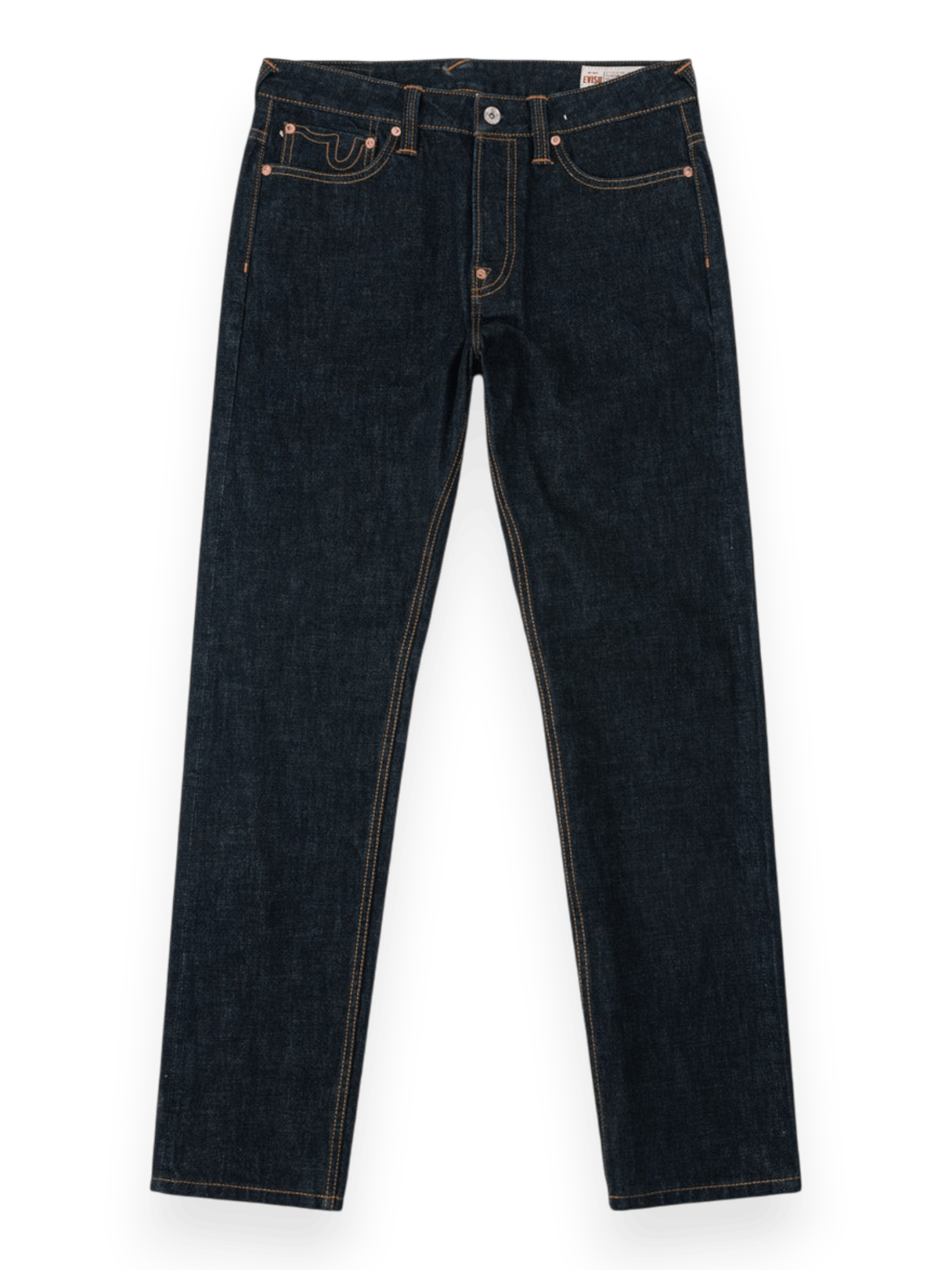 Evisu Grey & White Seagull Print Pocket Selvedge Jeans #2017