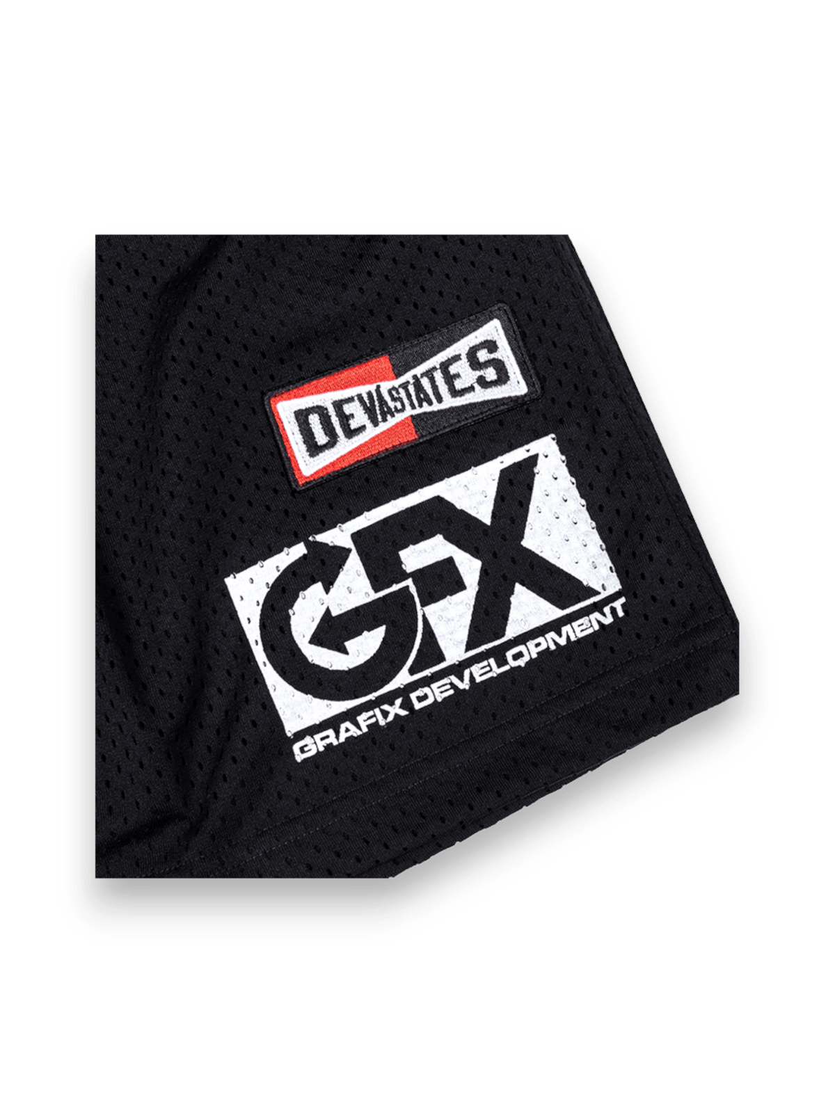 DEVÁ STATES MESH SHORTS GARAGE BLACK