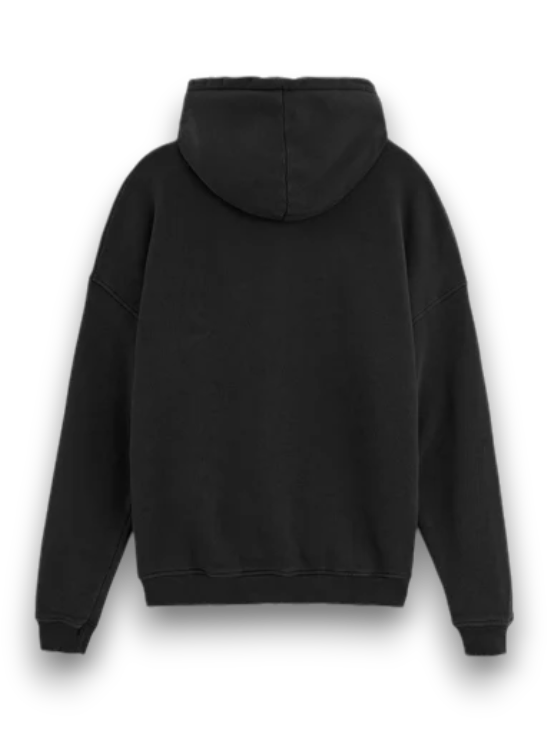 STAY HUMAN RIPPED RELAXED ZIPPED HOODIE BLACK WASHED