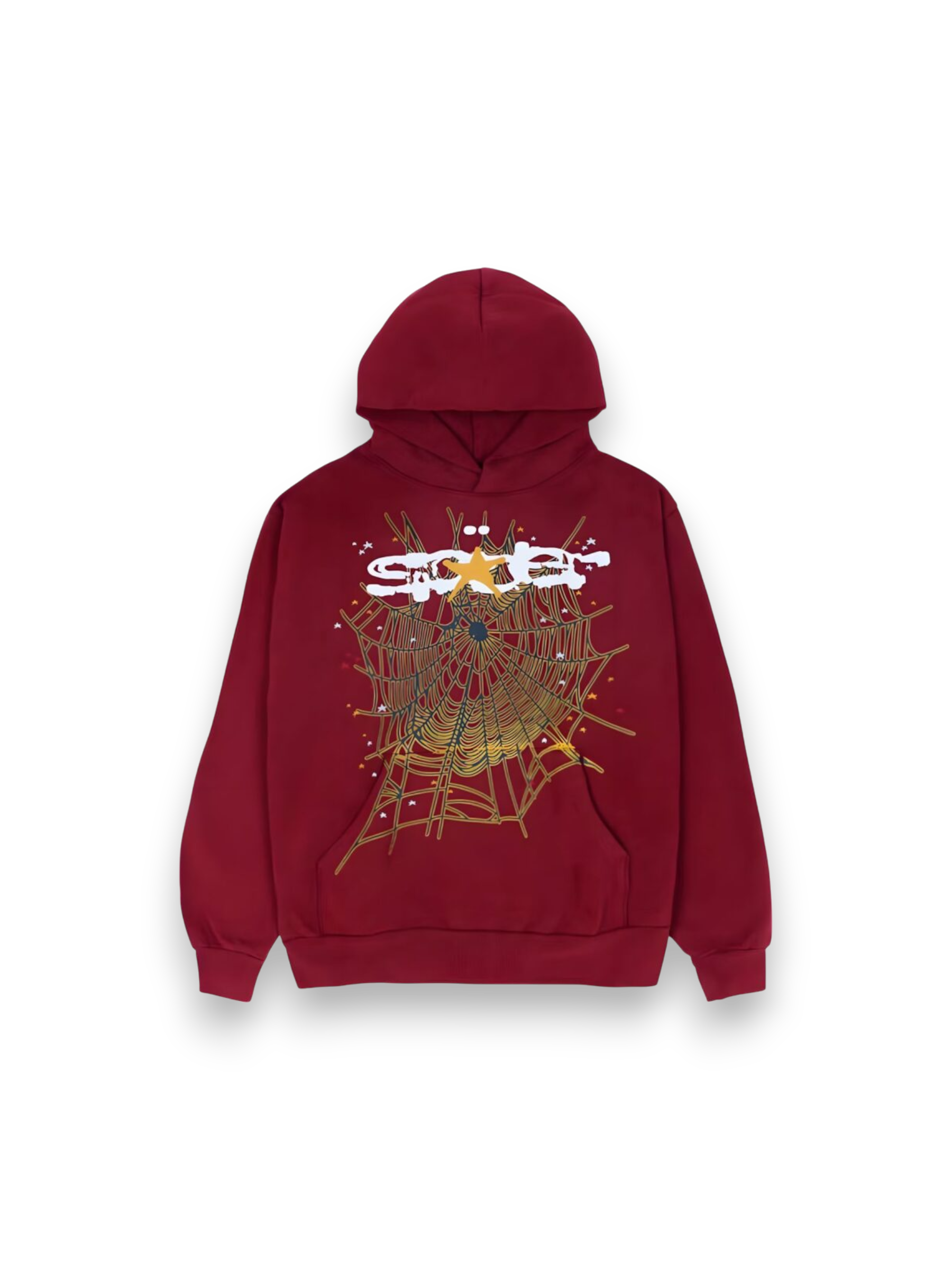 Sp5der Logo Hoodie Maroon